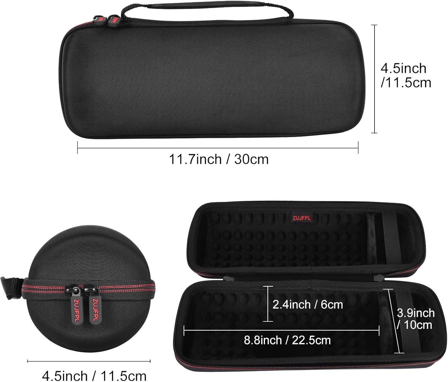 EVA Hard Case Compatible with JBL Charge 5 / Charge 4 Bluetooth Portable Speaker,Fit for JBL Charge 4 / Charge 5 Premium Travel Protective Carrying Storage Bag(Black) - Image 5