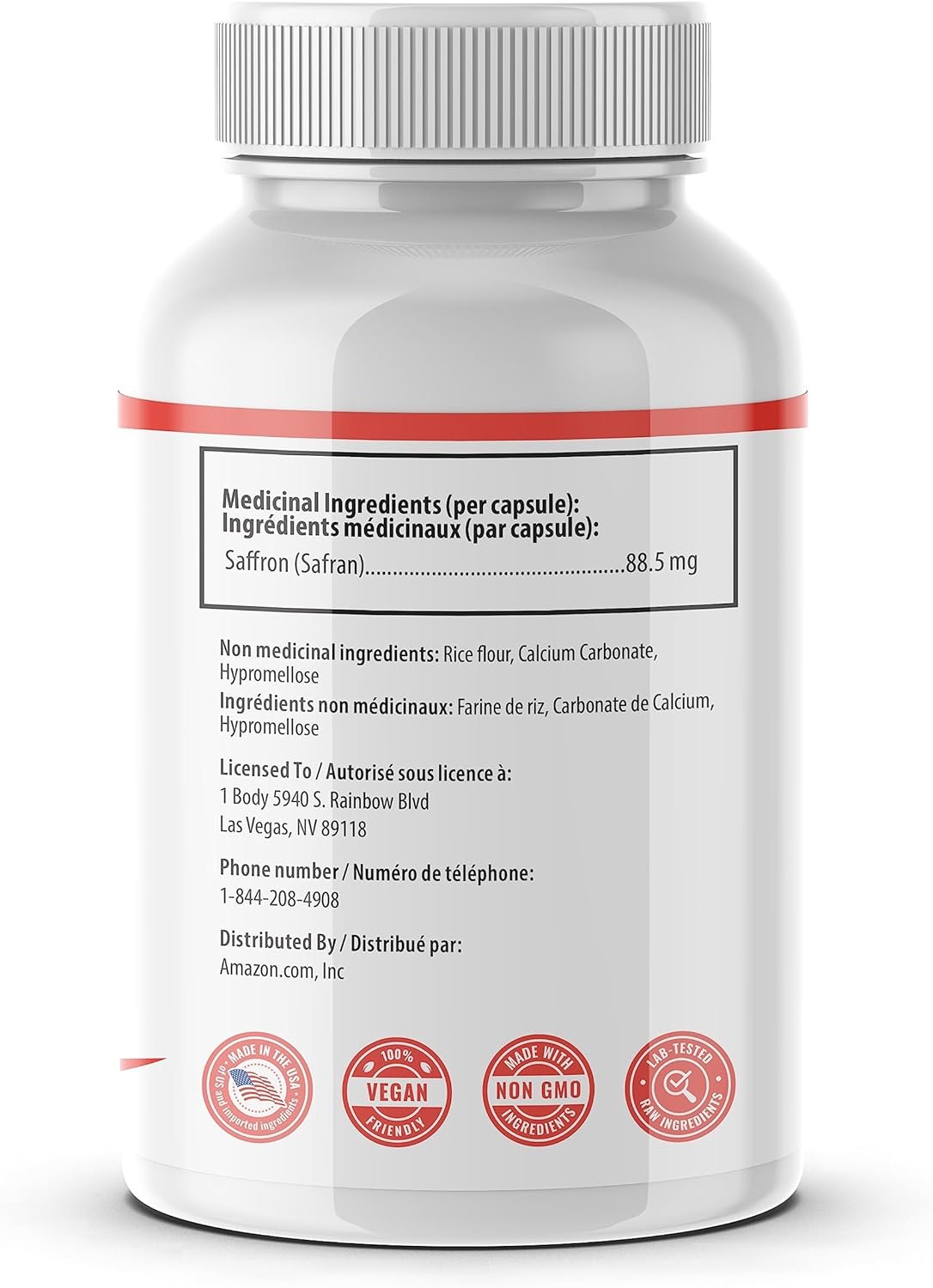 1 Body Saffron Extract 8825 – Antioxidant & Mood Support Saffron Supplement – 88.5 mg of Pure Safranal per Vegetarian Capsule - Image 10