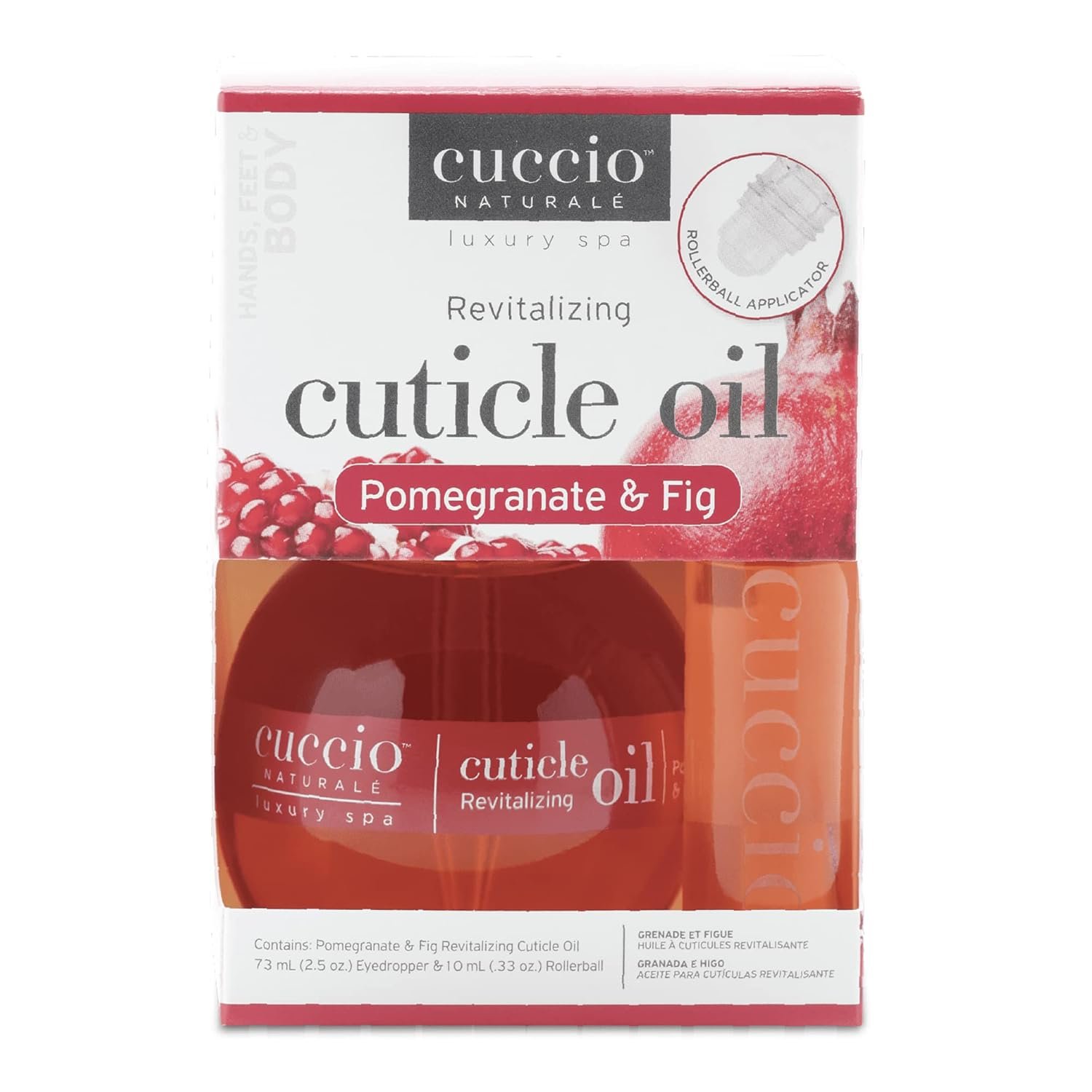 Cuccio Naturale Cuticle Revitalizing Oil Set - Provides Intense Hydration - Replenishes And Strengthens Nails - Promotes Healthy Skin - Easy To Use Rollerball Applicator - Pomegranate And Fig - 2 Pc - Image 7