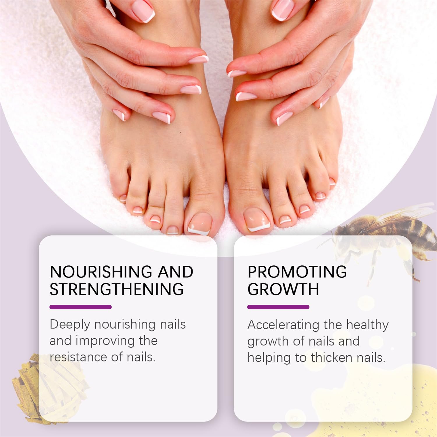 Bee Venom Nail Care Solution, Foot Care Soothing Serum, Soft Nail Cream with Brush Head for Athletes Foot, Thick Toe Care, Thick, Broken, Discolored or Damaged Nail (1pcs) - Image 5
