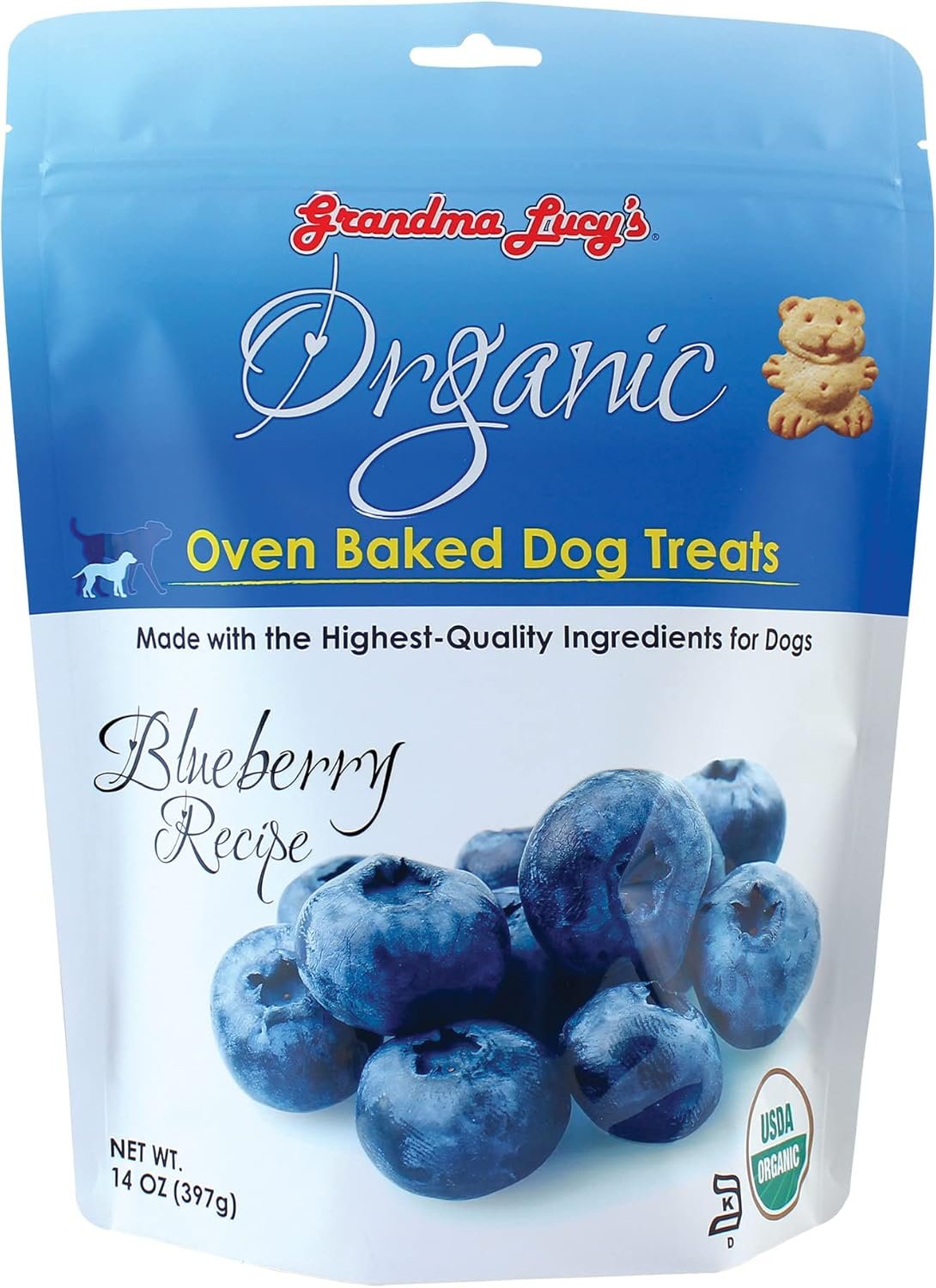 Grandma Lucy's Organic Oven Baked Dog Treats - Blueberry, 14 oz - Image 2