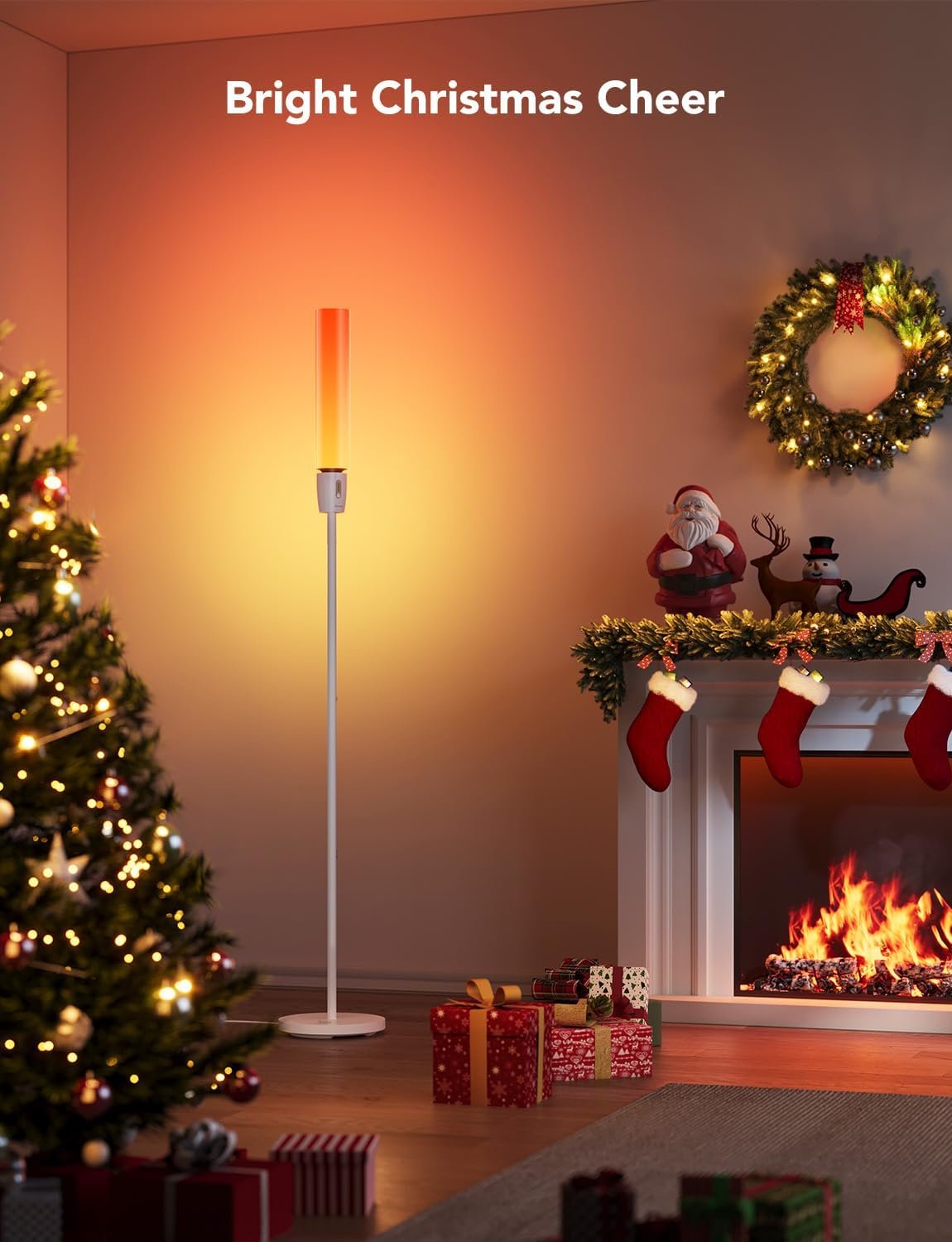 Govee RGBIC Cylinder Floor Lamp, LED Corner Floor Lamp with Wi-Fi App Control, Smart Lamp with 64+ Scenes, DIY Mode, Music Sync, 1500 Lumens Modern Lamp for Bedroom, Living Room - Image 4