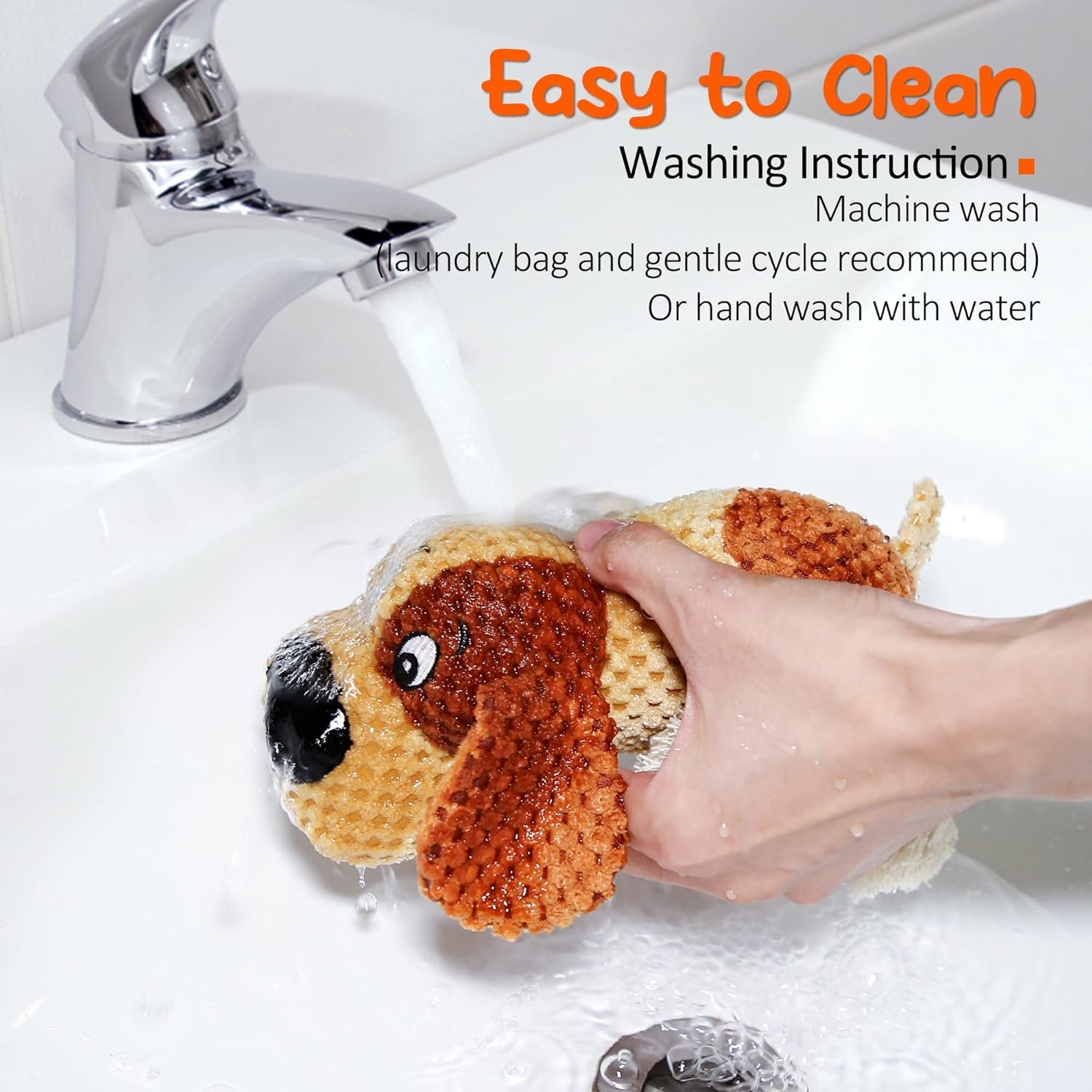 PUHOHUN Squeaky Dog Toys Dog Plush Toy for Large Chewers Dog Toys with Crinkle Paper and Squeaker Tug of War Dog Toys - Image 6