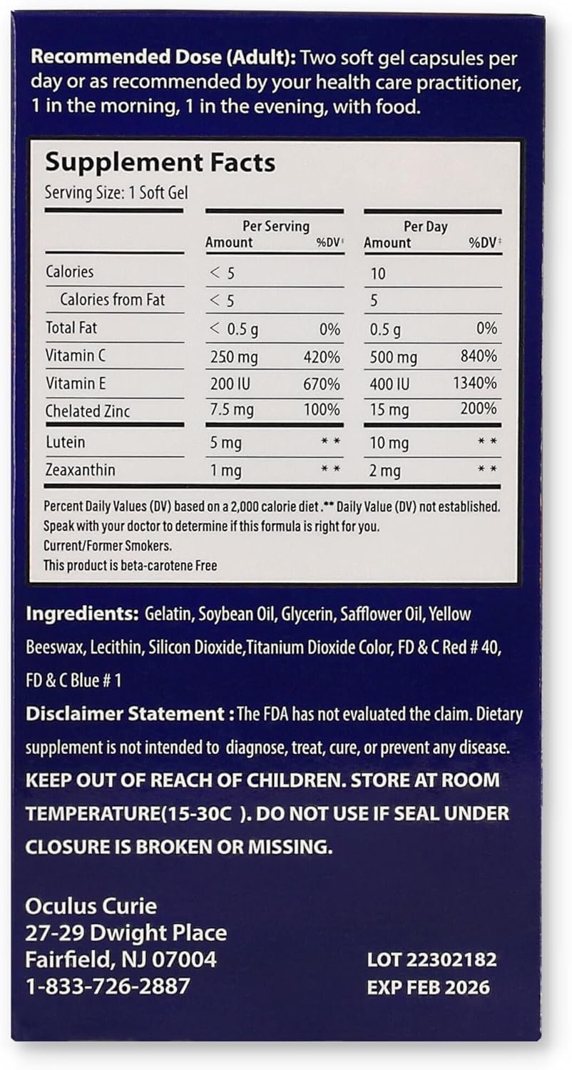 Vita Naina (120 SoftGels) | AREDS2 Eye Vitamins and Mineral Supplement (Zeaxanthin 2mg) | High Bioavailability and Bio-Absorption Formula | Easy on Your Digestive System | Easy to Swallow - Image 9