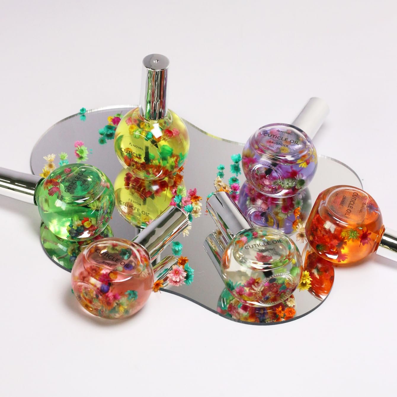 NOVAL Cuticle Oil with Flowers for Nails, Brush Cuticle Oil for Nail Growth, Moisturizing, Strengthening Oil for Cuticles, with Natural Flower, 1 fl.oz (Jasmine) - Image 6