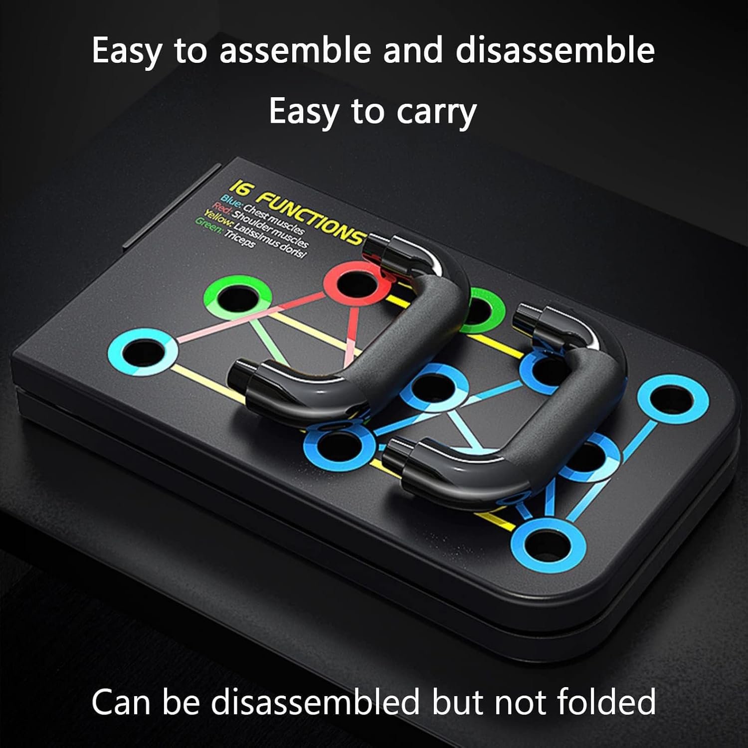 Push Up Board Multi-function Pushup Bars Handles Portable Foldable Workout Exercise Fitness Calisthenics Equipment at Home Office Floor Gym Accessories for Men and Women - Image 4