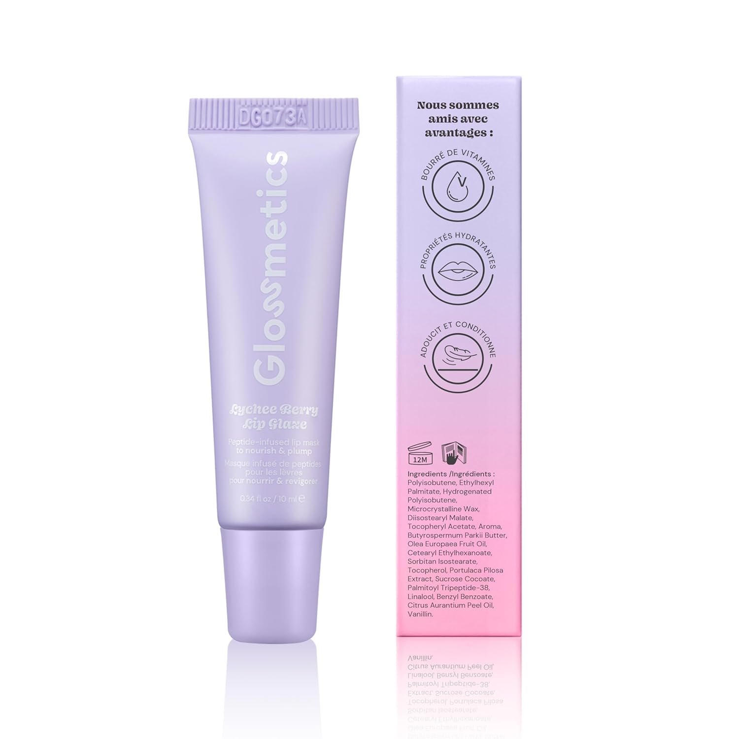 Glossmetics Lychee Berry Lip Glaze - Overnight Lip Mask for Dry Lips. Fruit Butter Lip Mask, Hydrating and Moisturizing Lip Balm for Soft, Smooth Lips. Clear, 10ml - Image 10