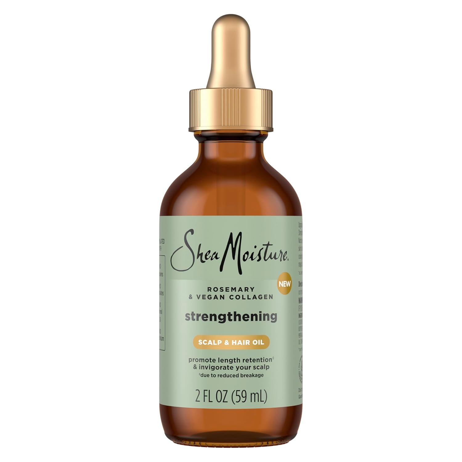 SheaMoisture Strengthening Scalp & Hair Oil Rosemary & Vegan Collagen to Promote Length Retention & Invigorate the Scalp, with ScalpBoost Technology, 2 oz - Image 2