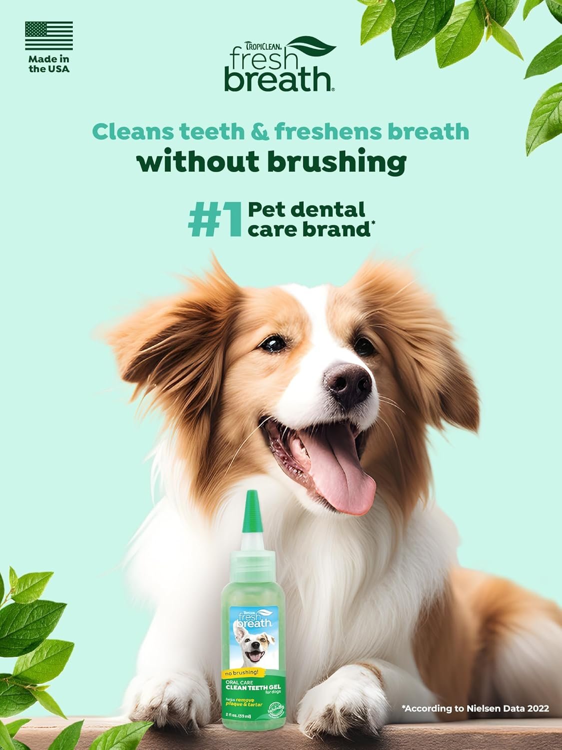 TropiClean Clean Teeth Gel for Dogs | Dog Dental Care | Dog Toothpaste | Breath Freshener | Easy Teeth Cleaning | Made in The USA | 2 oz. - Image 3
