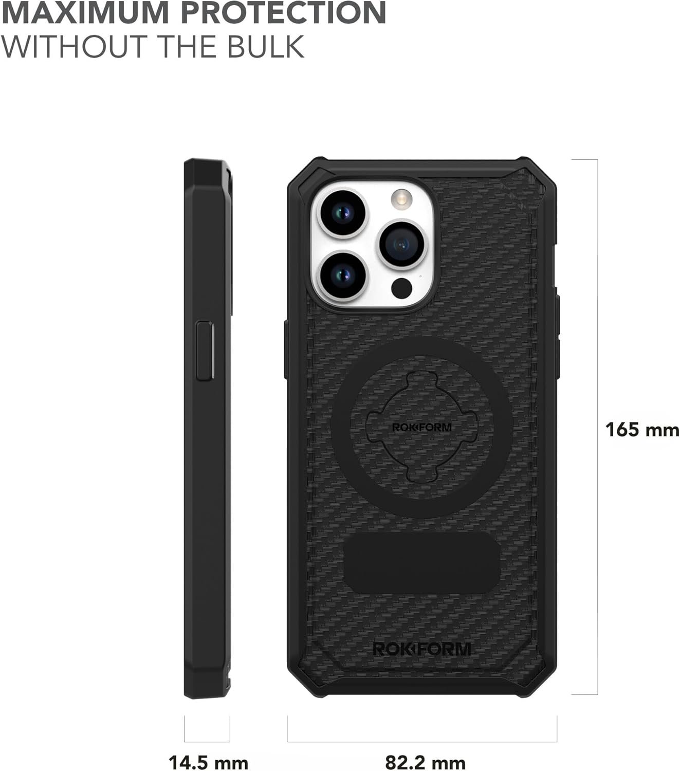 Rokform - iPhone 15 Pro Max Case, Rugged Series, Magnetic 15 Pro Max Cover with RokLock Twist Lock, Drop Tested Armor (Black) - Image 9