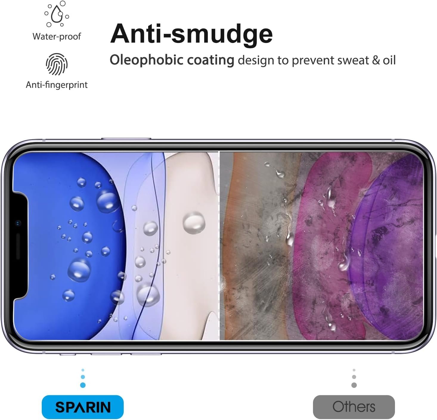 SPARIN Screen Protector Compatible with iPhone 11 / XR 6.1 inch, 4 Pack HD Clear 9H Tempered Glass Anti-Scratch and Case Friendly - Image 4