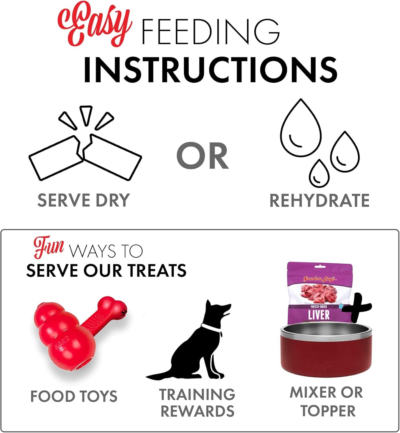 Grandma Lucy’s Singles Pet Treat, Freeze-Dried Single Ingredient Treats for Dogs and Cats - Liver, 2.5 oz - Image 5