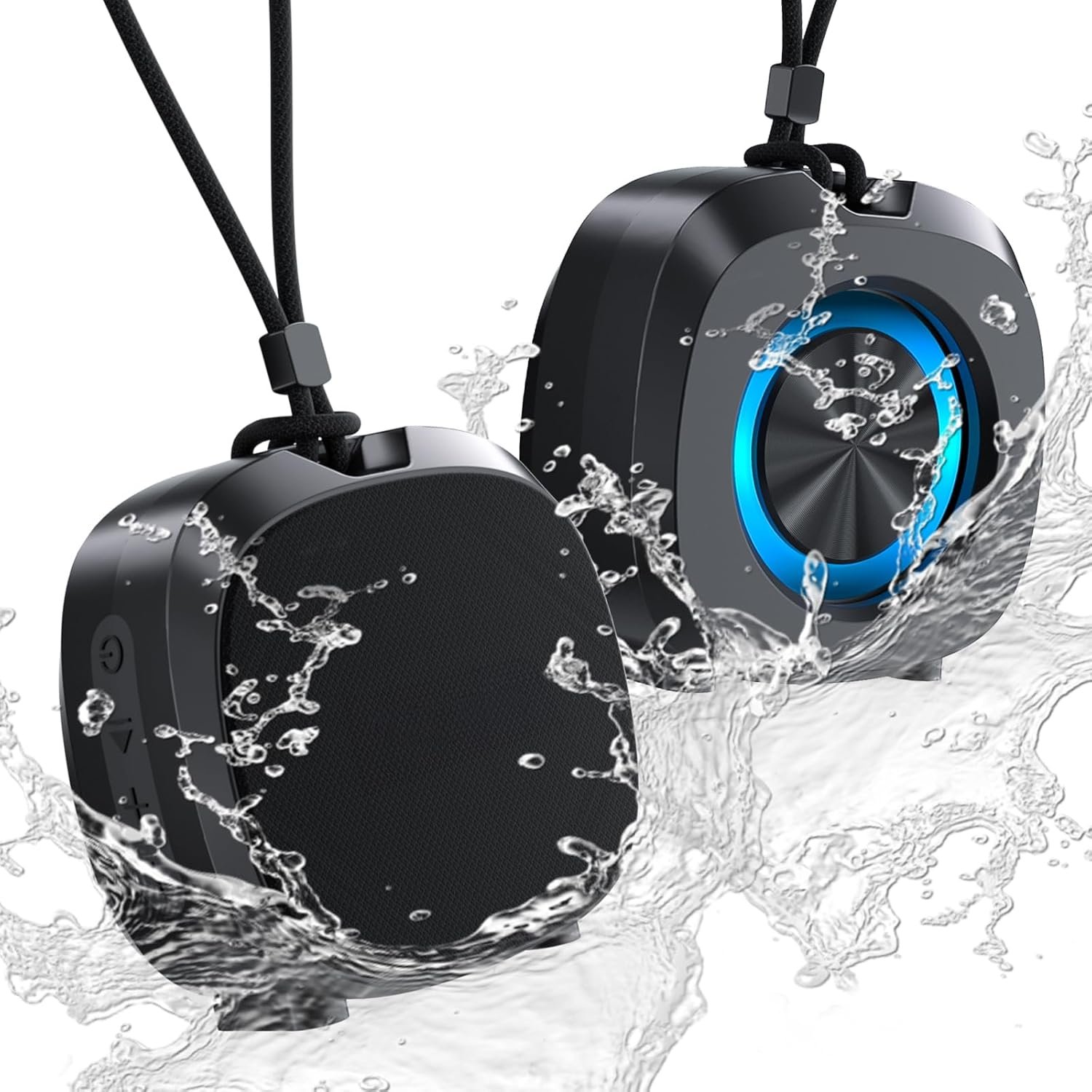 Portable Bluetooth Speakers, Small Wireless Speaker with Loud Stereo Sound, Deep Bass, IPX5 Waterproof, Bluetooth 5.3, Dual Pairing, RGB Lights, Built-in Mic, Long Playtime for Home, Outdoor, Party - Image 2