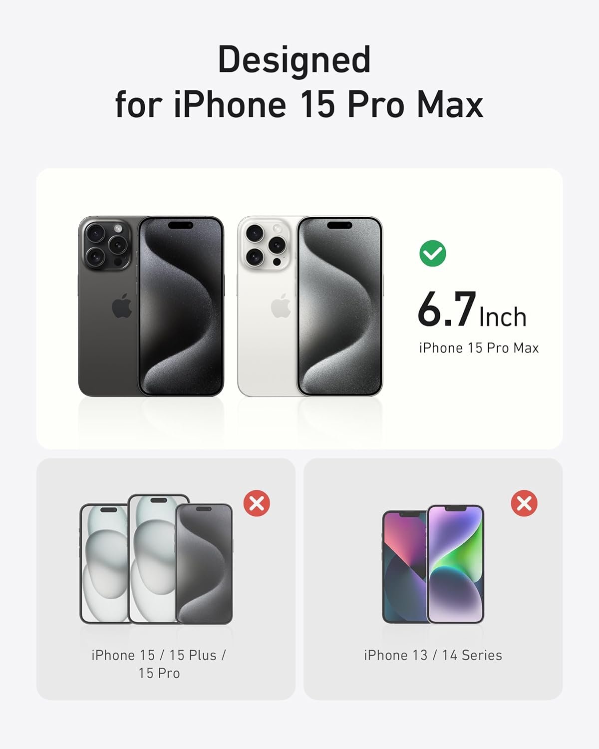 Anker Magnetic Ring Stand for iPhone 15 Pro Max Case, Silicone Finger Ring Grip Stand Holder, Military Grade Drop Tested, Compatible with MagSafe, Built in Kickstand, Soft Edge Anti-Fingerprint, Black - Image 7