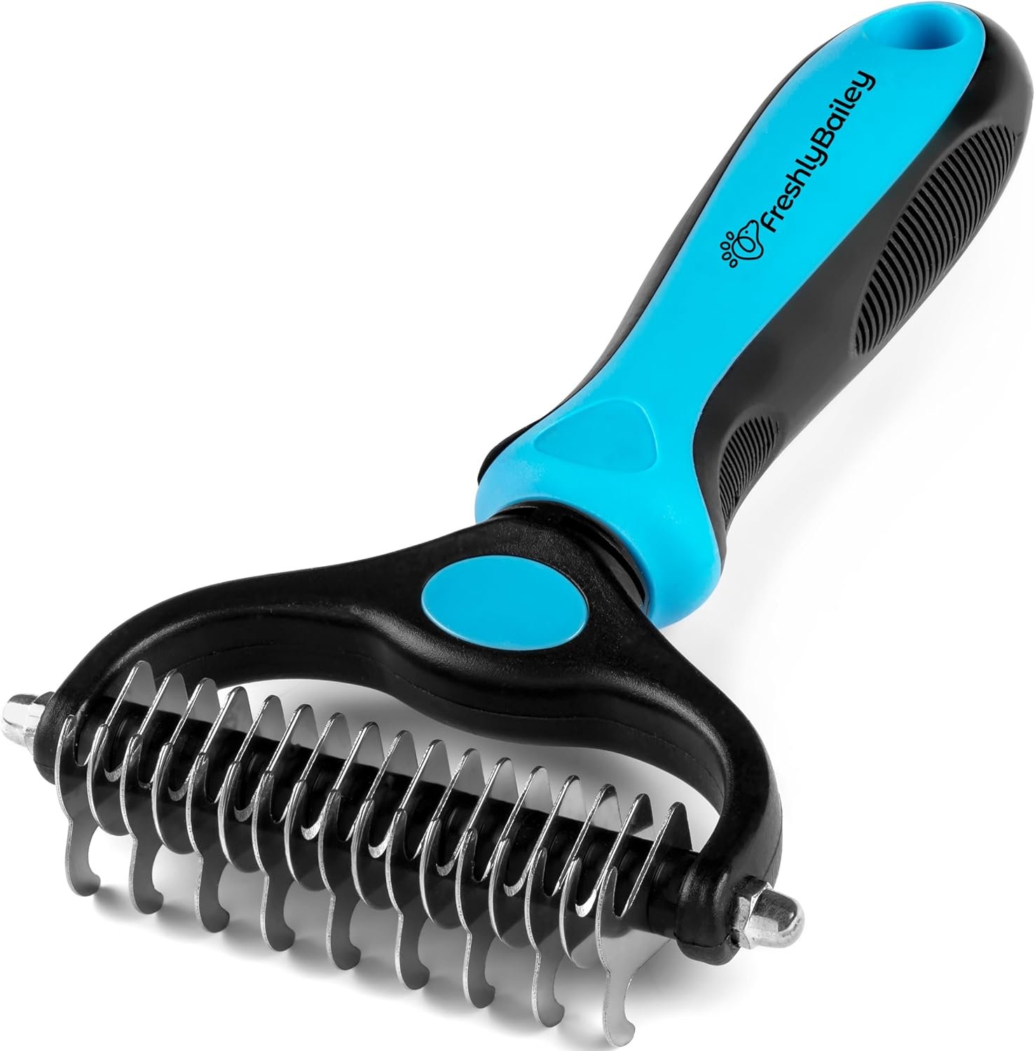 Dematting and Deshedding Comb for Dogs and Cats Grooming Tool - Mat Remover - Safe Detangler for Matted Fur Hair - Double Sided Undercoat Deshedder Brush - Image 2