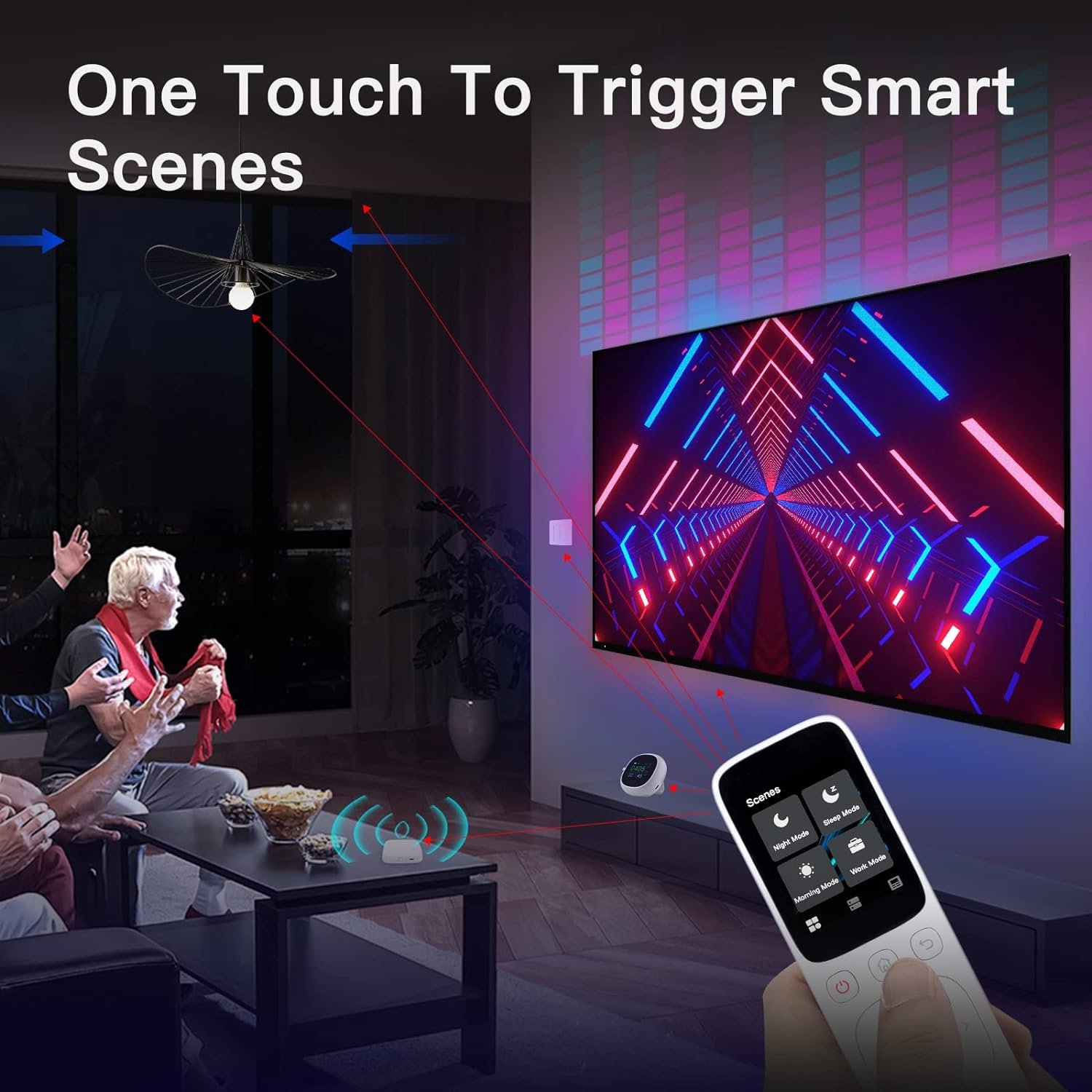 MOES Smart Home Control Panel, Smart Handheld Center Control, 2.4GHz WiFi Tuya Smart Life Central, Wireless Touch Screen Handheld IR Remote Controller for Home Appliance, White - Image 7