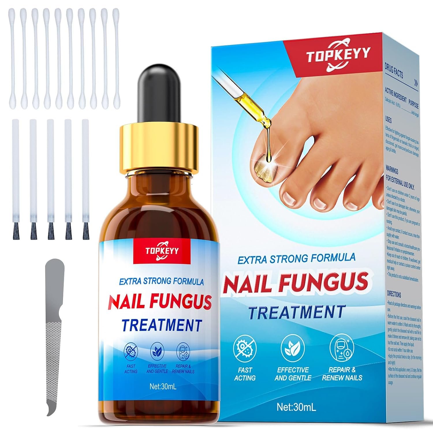 Toenail Fungus Treatment, Extra Strength Nail Fungus Remover, Toe Fingernail Repair Liquid Solution Fast Acting for Woman and Man - 30mL(1 fl oz) - Image 2