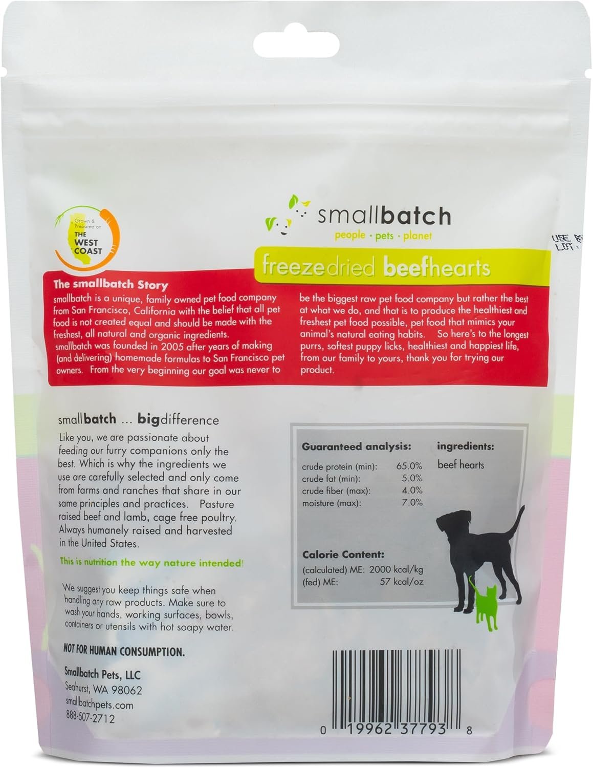 smallbatch Pets Premium Freeze-Dried Beef Heart Treats for Dogs and Cats, 3.5 oz, Made and Sourced in The USA, Single Ingredient, Humanely Raise Meat, No Preservatives or Anything Artificial Ever - Image 3