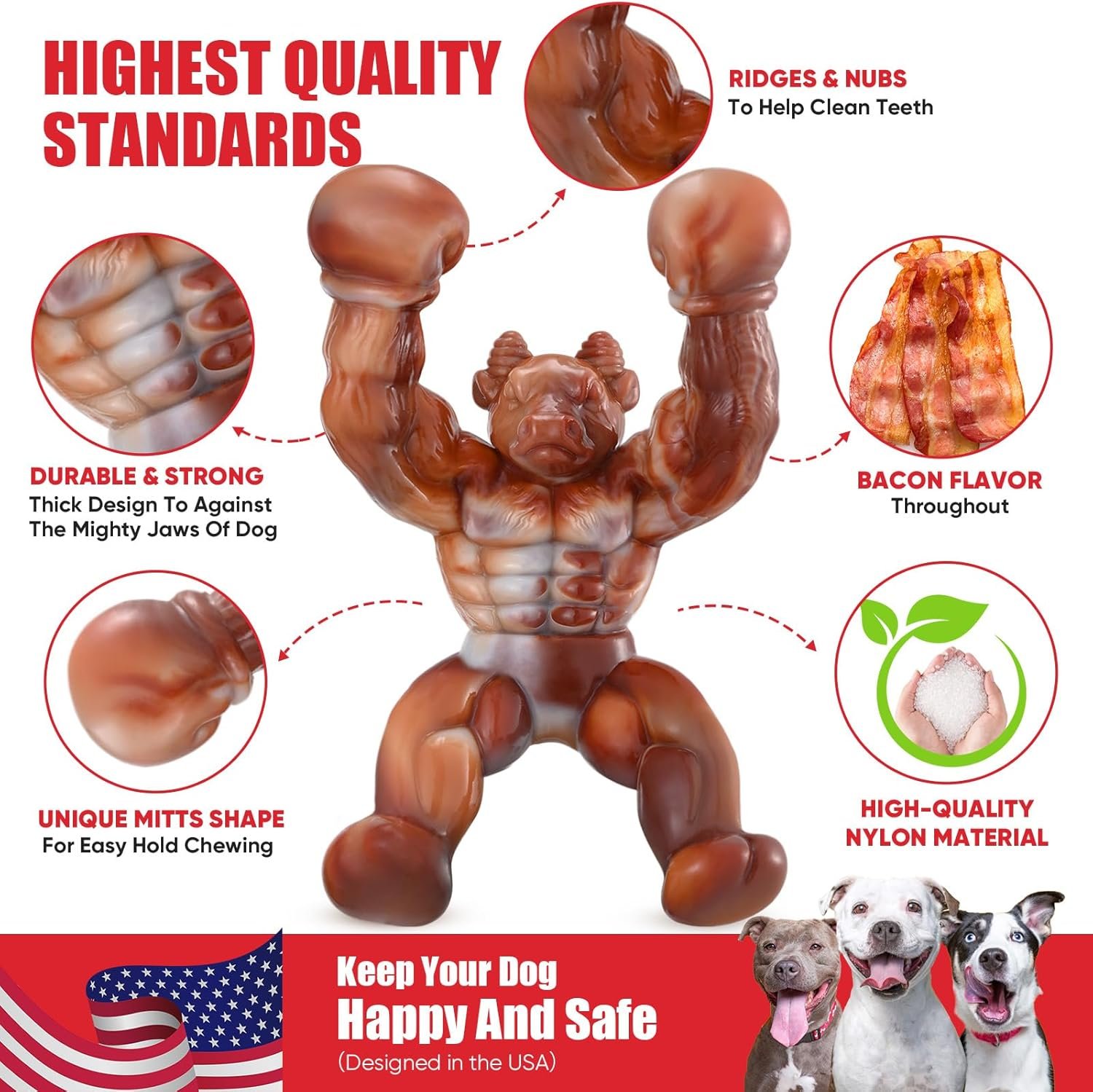 Dog Toys for Aggressive Chewers, Indestructible Dog Toys, Tough Dog Toys for Aggressive Chewers, Dog Toys to Keep Them Busy, Dog Chew Toys for Small/Medium/Large Dogs - Image 5