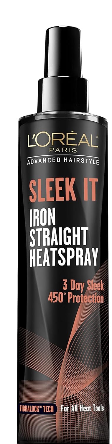 L'Oréal Paris Advanced Hairstyle Sleek It Iron Straight Heat Spray, 5.7 Ounce - Image 2