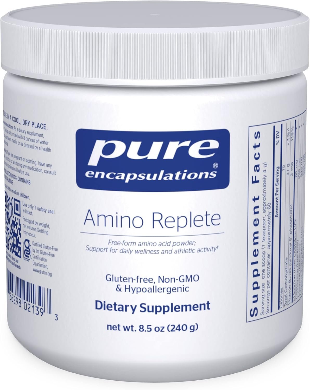 Pure Encapsulations Amino Replete | Hypoallergenic Free-Form Amino Acid Powder Supplement | 8.5 Ounces Powder - Image 2