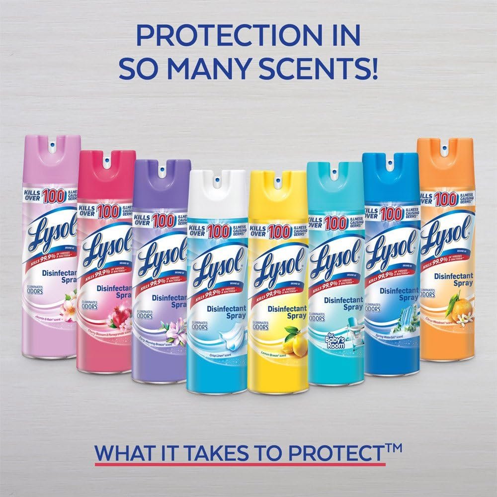 Lysol Disinfectant Spray, Spring Waterfall, 12.50-Ounce (Pack of 12) - Image 9