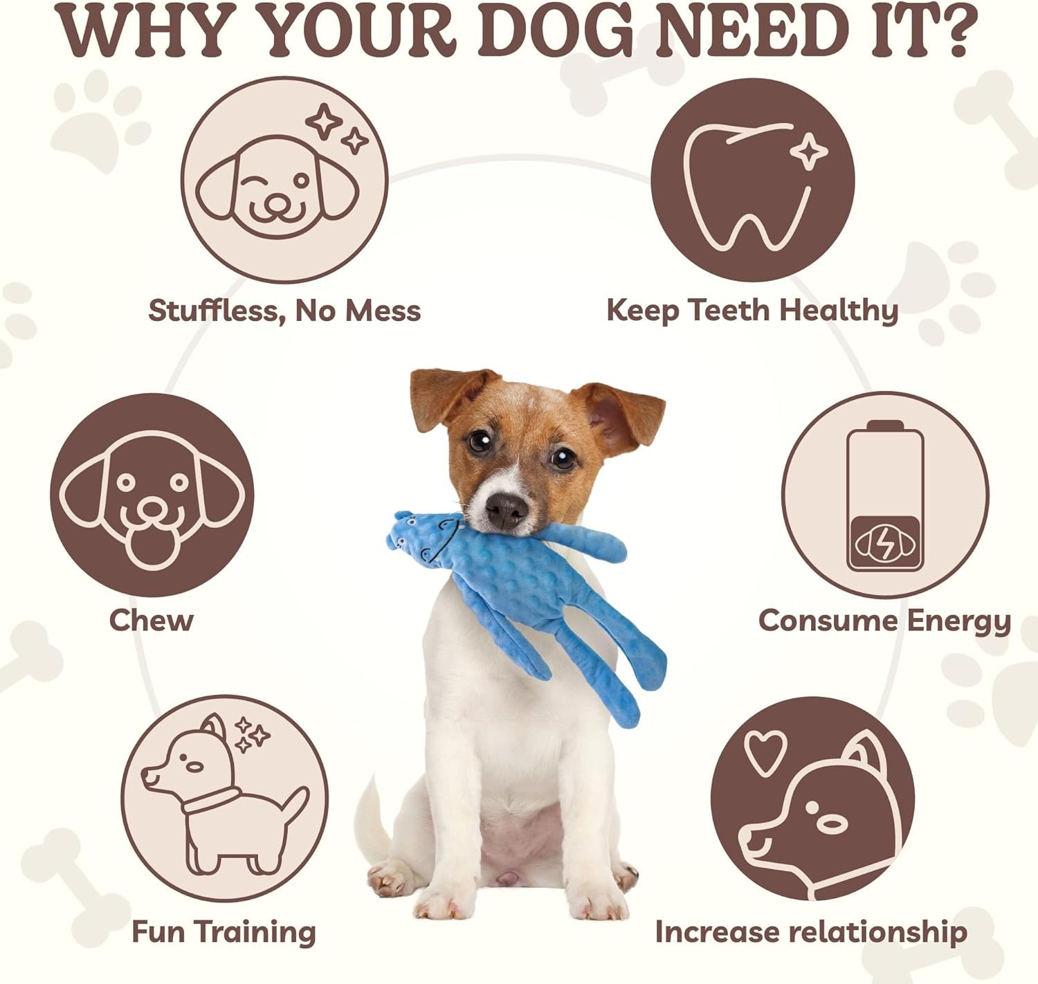 No Stuffing Dog Toys Squeaky for Small Dogs, Crinkle Puppy Teething Toys to Keep Them Busy, Plush Interactive Dog Toys, Long Lasting Dog Chews for Aggressive Chewers, Dog Toys for Boredom, 3 Pack - Image 7