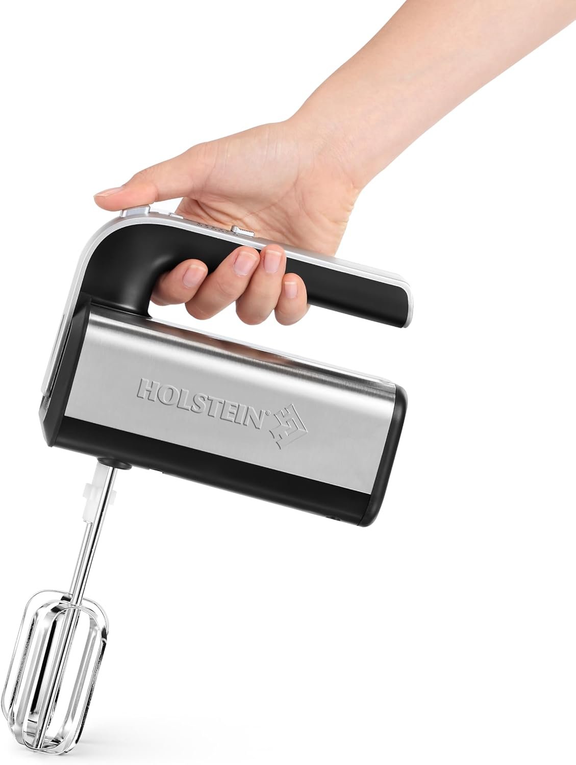 Holstein Housewares 5-Speed Hand and Stand Mixer, 250W Power with LED Light, Black and Stainless Steel – Versatile Mixer for Baking, Whipping, and More - Image 8