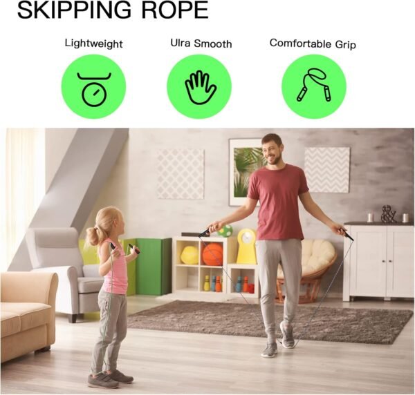 10 Pack PVC Jump Rope for Cardio Fitness - Versatile Adjustable Skipping Rope for Women Men Kids, Speed Jump Rope for Exercise,9 Feet - Image 7