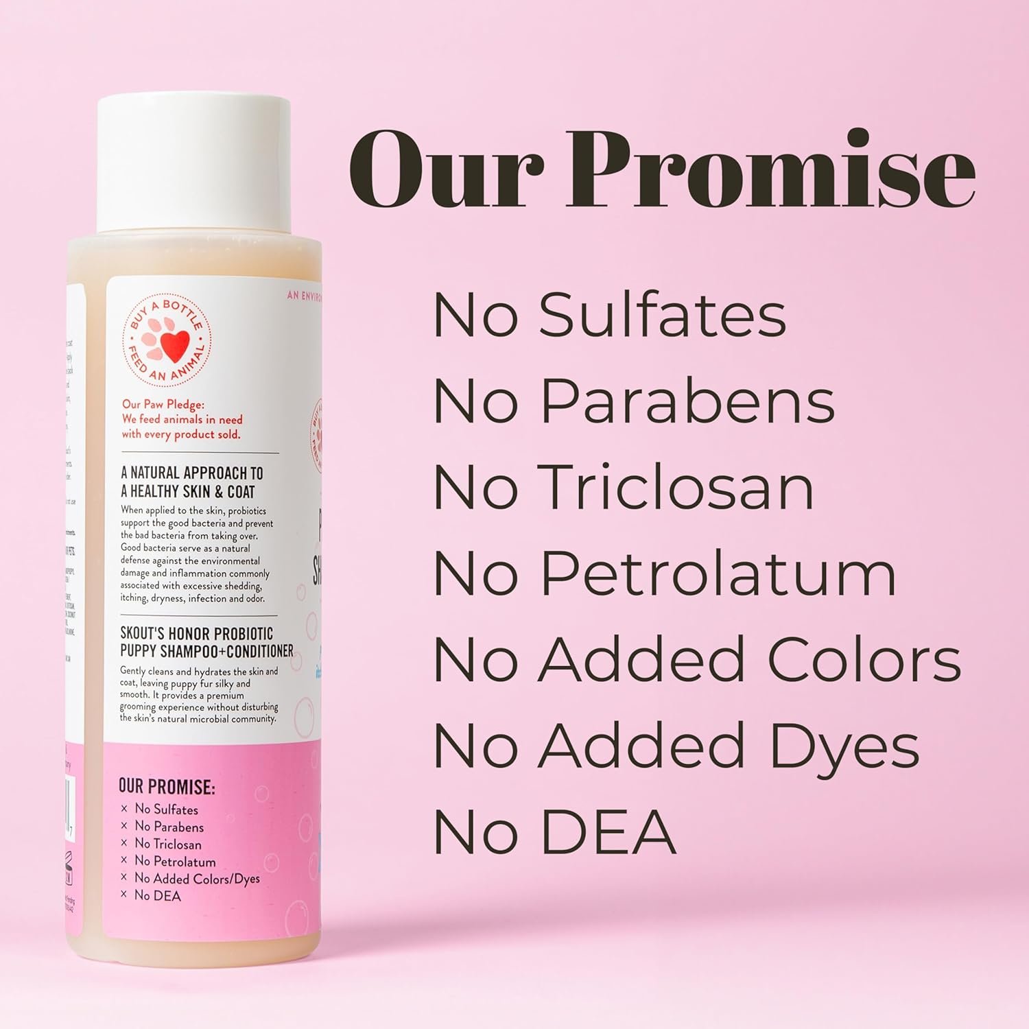 Skout's Honor Probiotic Pet Shampoo & Conditioner with Avocado Oil & Omega-3s, 97% Natural, Paraben & Sulfate-Free, Cruelty-Free, 16oz, Happy Puppy - Image 5