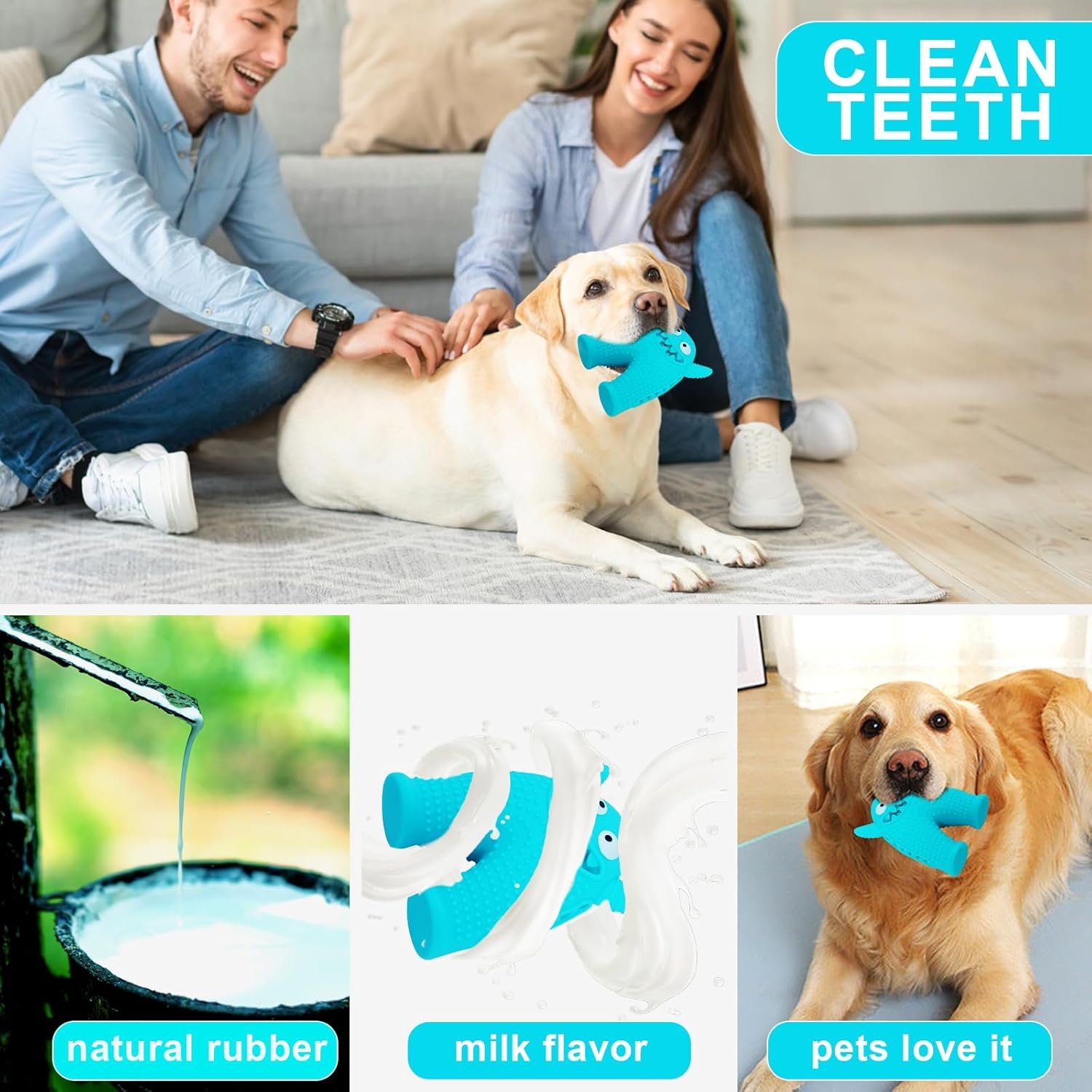 Dog Light Chewers Dog Squeaky Toys,Been Able to Squeeze Some Treats in and Some Licking Treats Teeth Cleaning Dog Toys for Small to Medium Size Dogs Light Chewer - Image 6