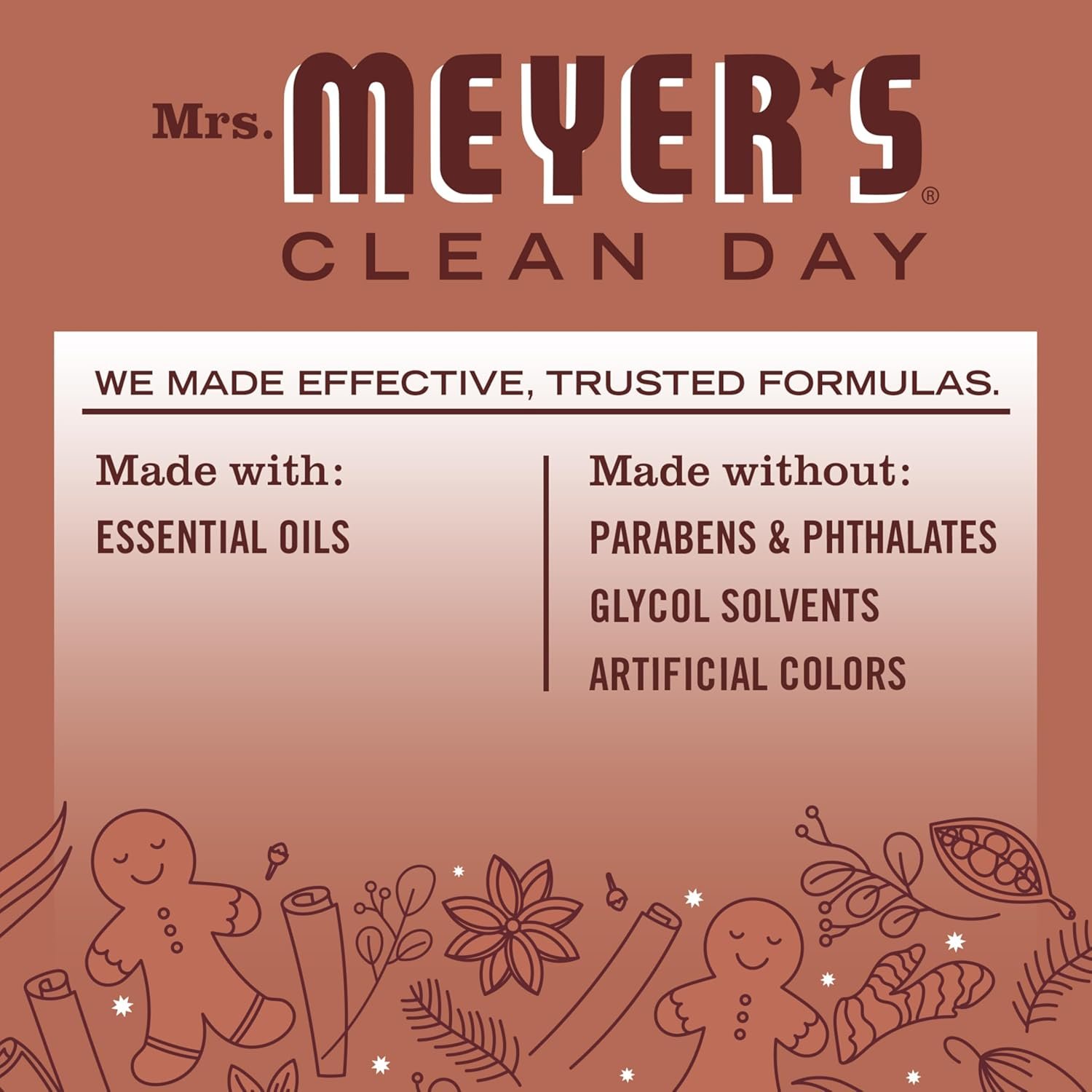 MRS. MEYER'S CLEAN DAY Multi-Surface Everyday Cleaner, Limited Edition Gingerbread Scent, 16 Ounce Bottle - Image 5
