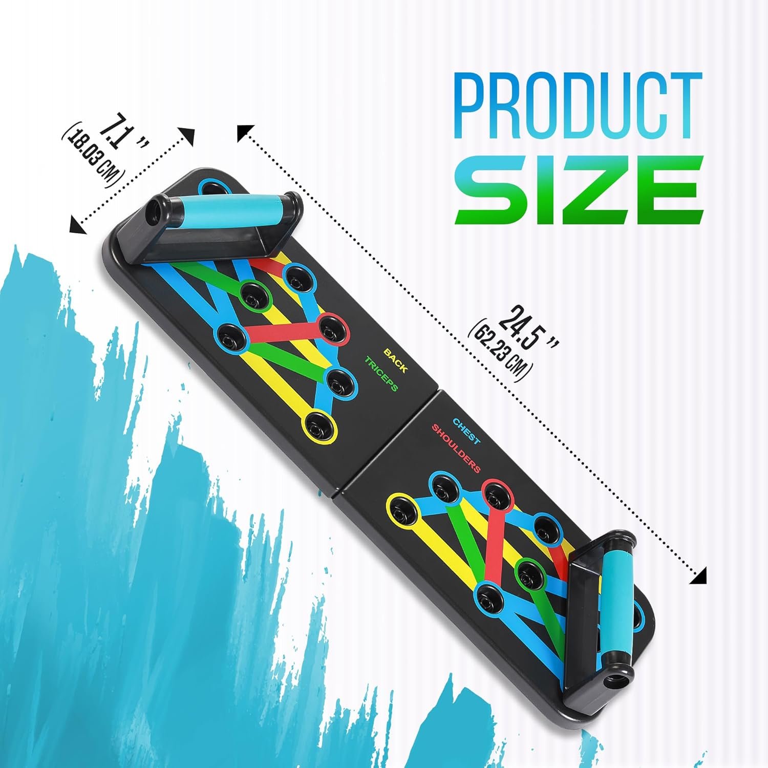 Push Up Board | Premium Push Up Board for Men and Women | Multi-function Color Coded Adjustable Handles Push-Up Stand Bars | Exercise Fitness Equipment & Strength Training - Image 3