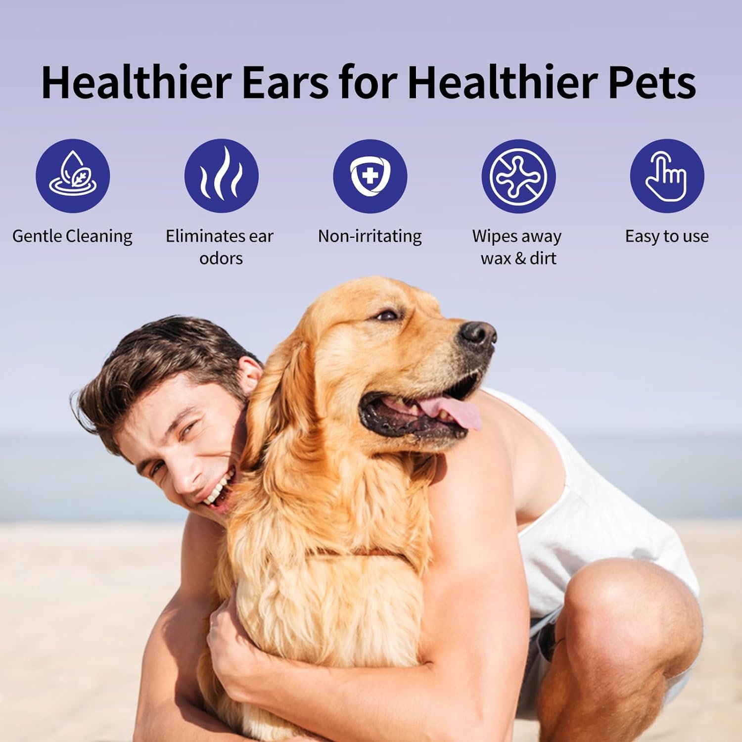 Pet Ear Relief Finger Wipes for Dogs & Cats - Disposable Dog Ear Cleaner Wipes - Remove Wax Dirty and Odor - Relieve Ear Itching and Inflammation - Safe Natural Ingredients - 50 Count - Image 7