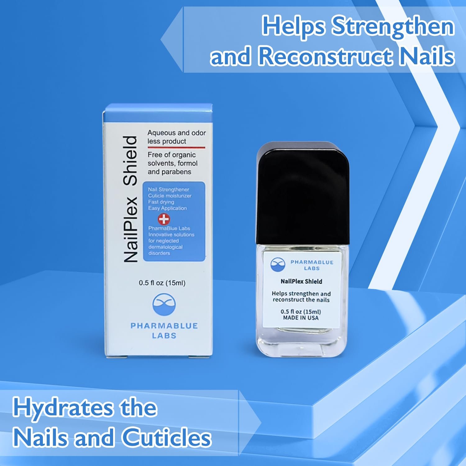 NailPlex Shield Nail Stregthener for Damaged Nails Nail Repair Advanced Formula Cuticle Serum Treatment 0.5 Fl Oz - Image 6