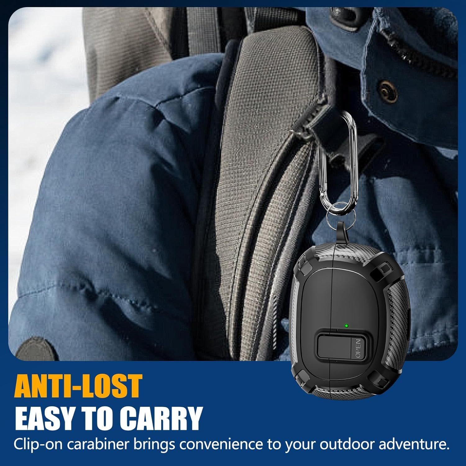 for Bose Ultra Open Earbuds Case Cover 2024 with Cleaner Kit,Military Hard Cover with Lock for Bose Open Ear Earbuds Charging Case Accessories with Keychain for Men Women-Black - Image 7