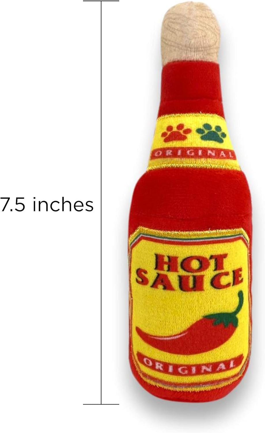 4 Pack Fiesta Dog Chew Toys and Sombrero - Mexican Squeak Plush Toys - Dog Gifts for Chihuahuas - Taco - Tequila - Hot Sauce - for All Breeds - Image 7