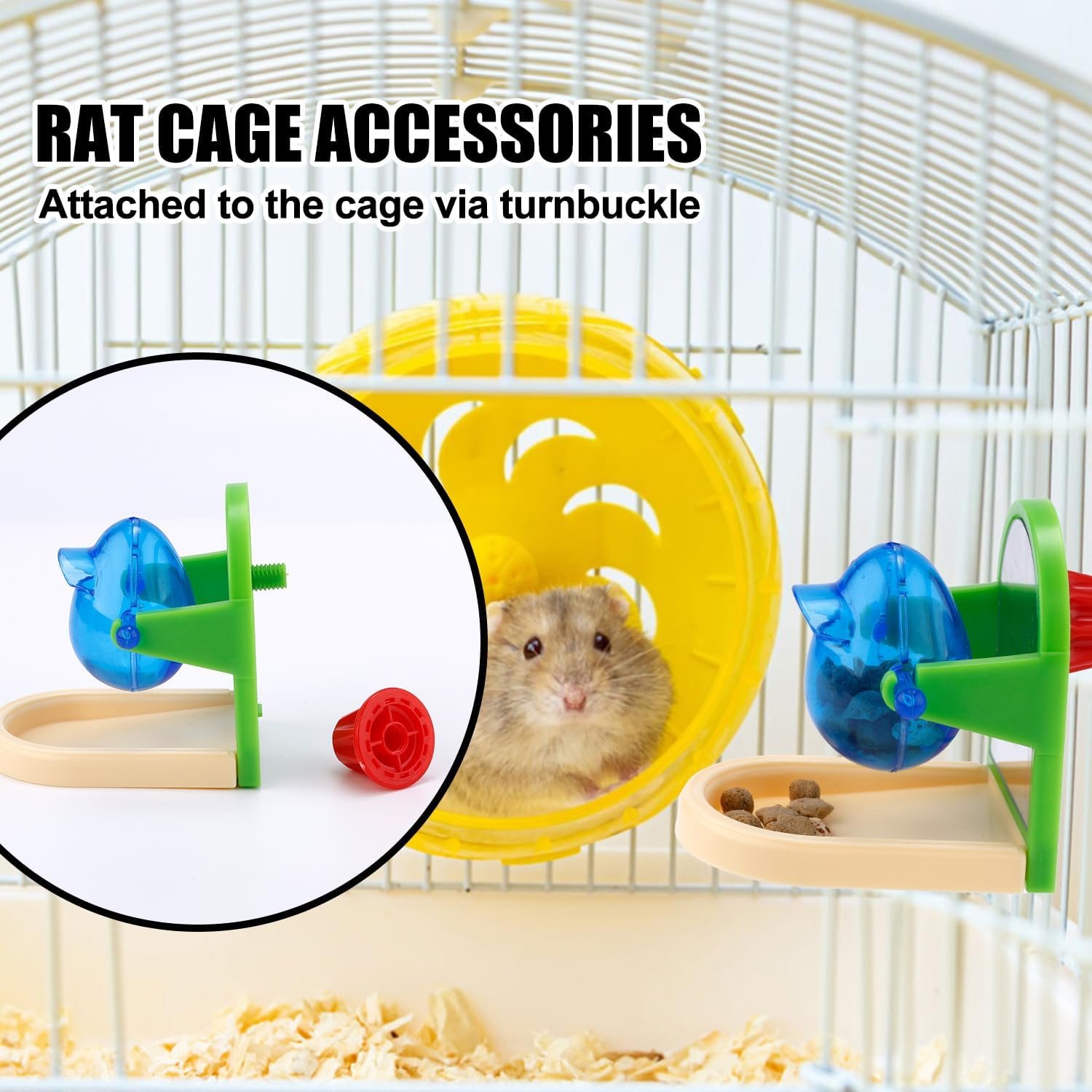 Rat Enrichment Toys, Rat Foraging Toys for Pet Rats Interactive Foraging Toys Intelligence Growth Rat Cage Puzzle Toy Treat Dispensing Slow Feeder for Rat Bird Parakeet Cockatiel Conure Rodent (Arch) - Image 8