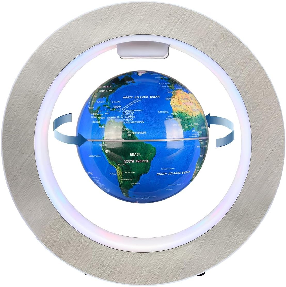 Magnetic Levitation Floating Globe with LED Light Anti Gravity Levitating World Map Office Home Desk Gadgets Decor Accessories Birthday Unique Gifts Men Kids Teacher Boss - Image 2