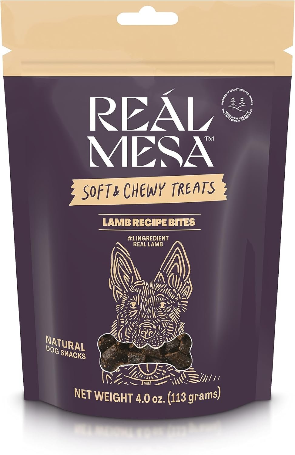 Real Mesa Soft & Chewy Lamb Recipe Dog Treats - for Small, Medium and Large Dog Sizes, Training Snacks Chewy Style (4oz) - Image 2