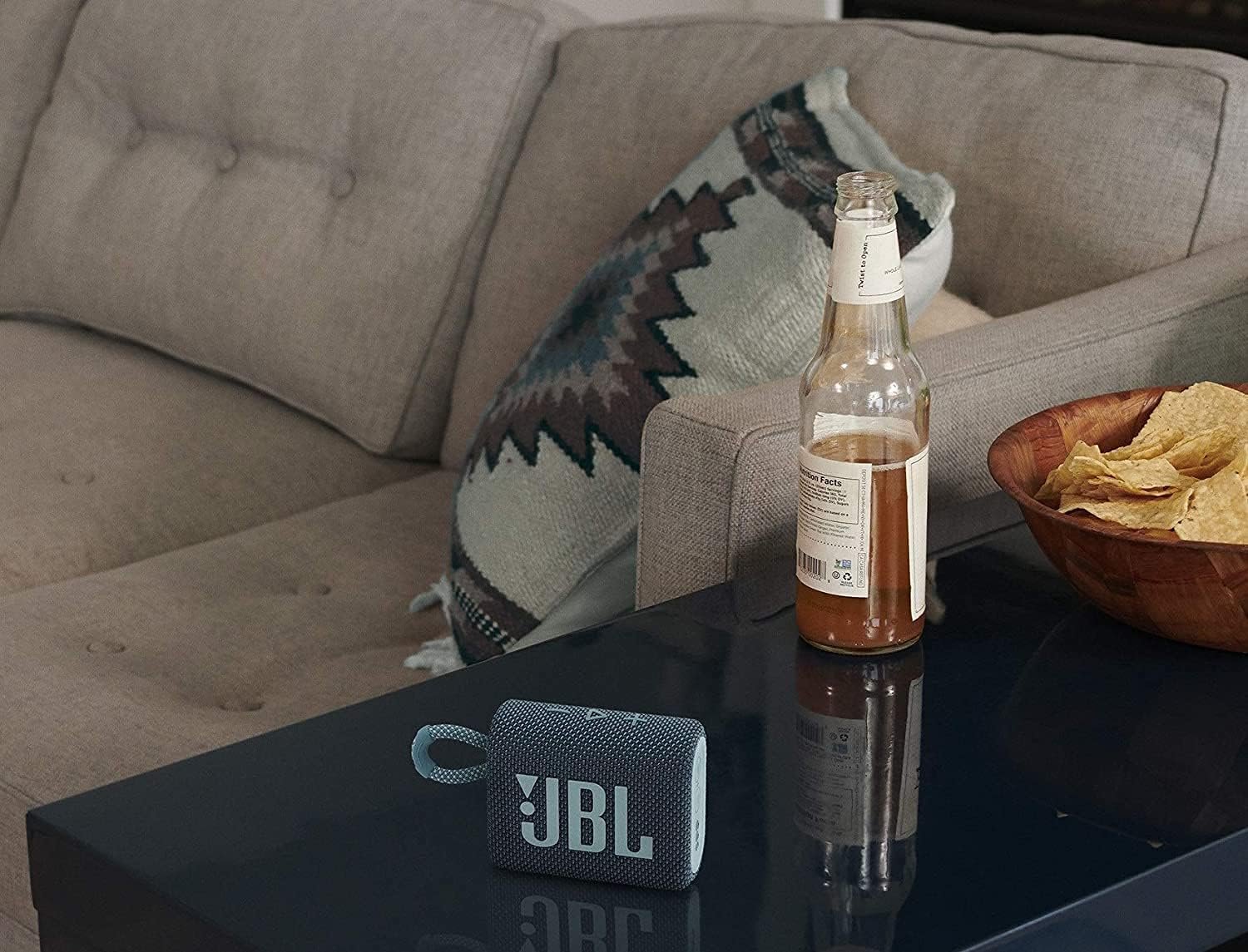 JBL Go 3 Portable Waterproof Wireless IP67 Dustproof Outdoor Bluetooth Speaker (White) - Image 3