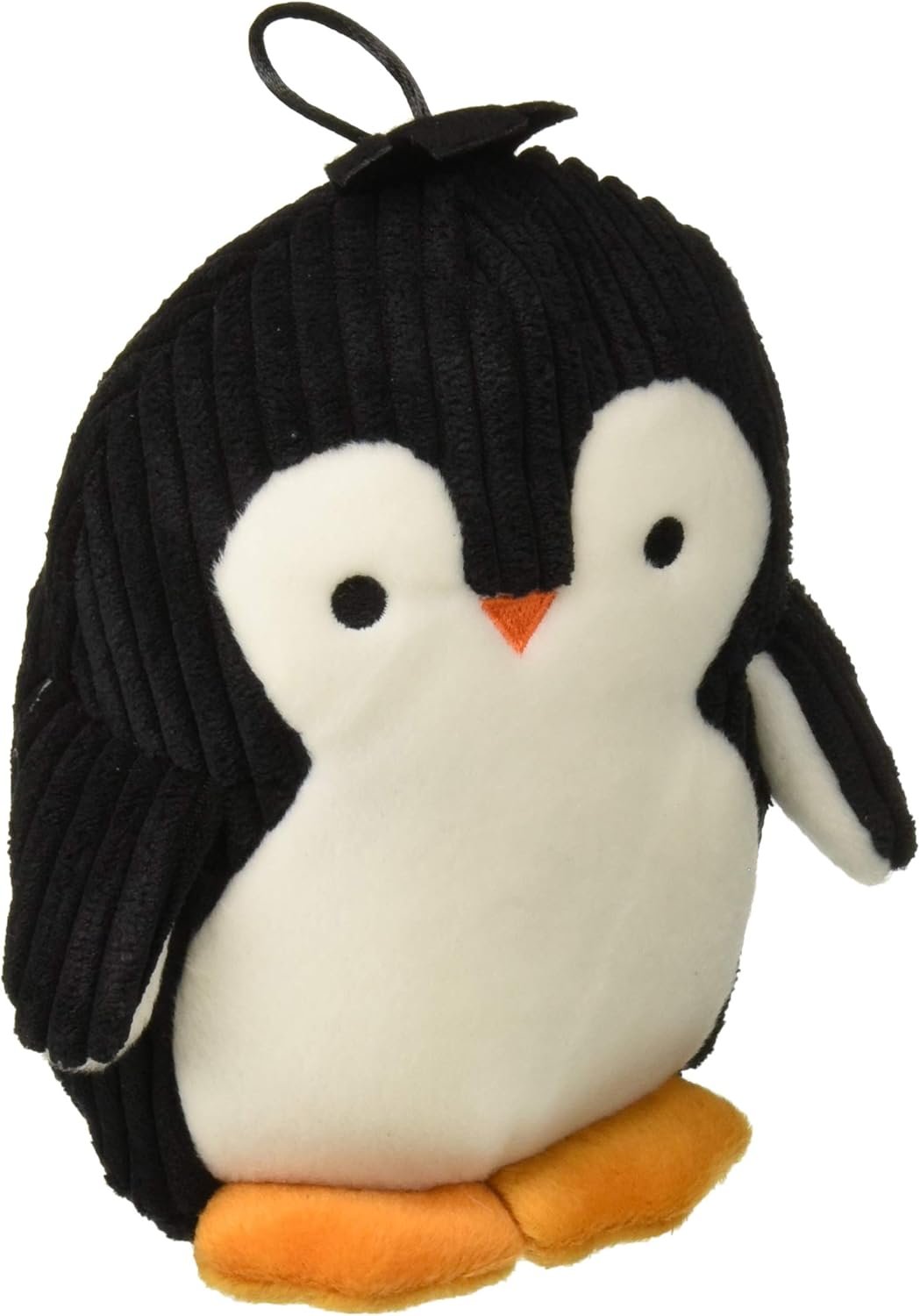 TrustyPup Strong 'N Silent Penguin Silent Squeak Plush Dog Toy, Chew Guard Technology - Black/White, Medium - Image 2