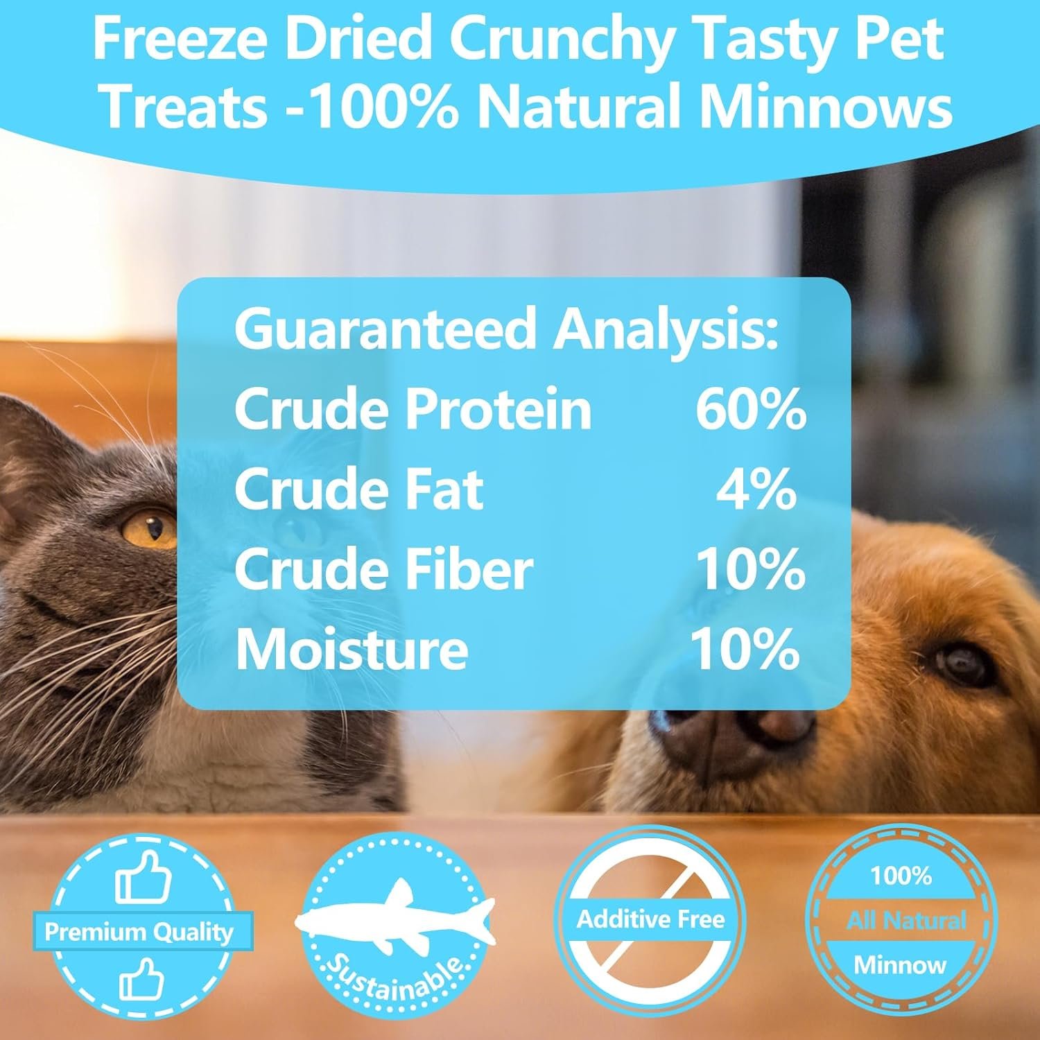 Minnows - 8.5 oz Freeze Dried - 100% Natural Premium Cat Treat, Dog Treat - Freeze Dried Minnows for Cats - Freeze Dried Minnows for Dogs (8.5 OZ) - Image 8