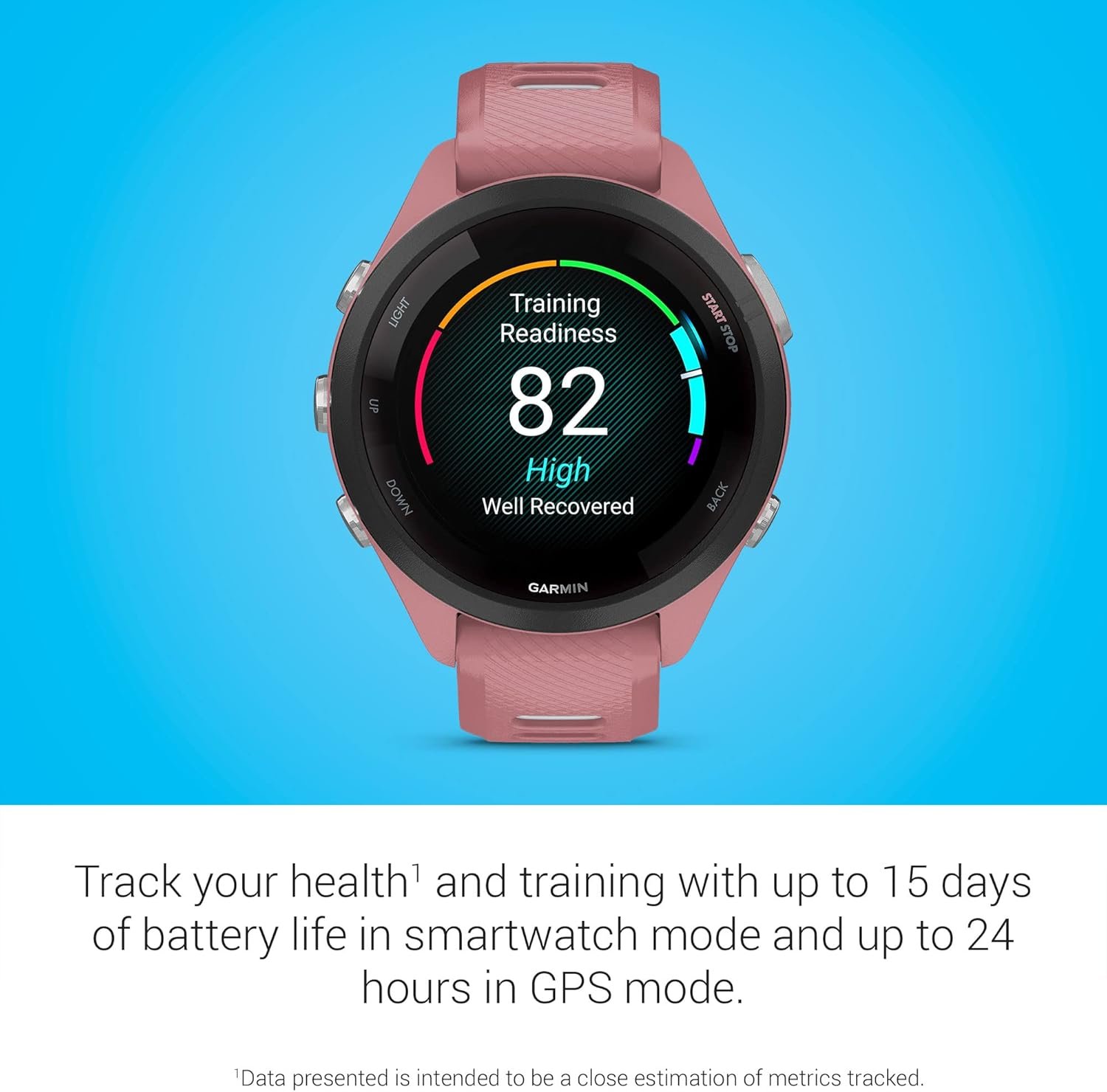 Garmin Forerunner 265S Running Smartwatch, Colorful AMOLED Display, Training Metrics and Recovery Insights, Light Pink and Powder Gray - Image 5