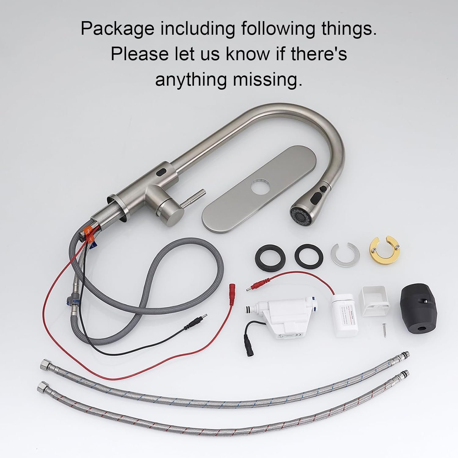 BWE Touchless Kitchen Faucet with Pull Down Sprayer,Single Handle Motion Sensor Kitchen Sink Faucet,High Arc Smart Commercial Faucet for Kitchen Sink Hands-Free,Brushed Nickel - Image 6