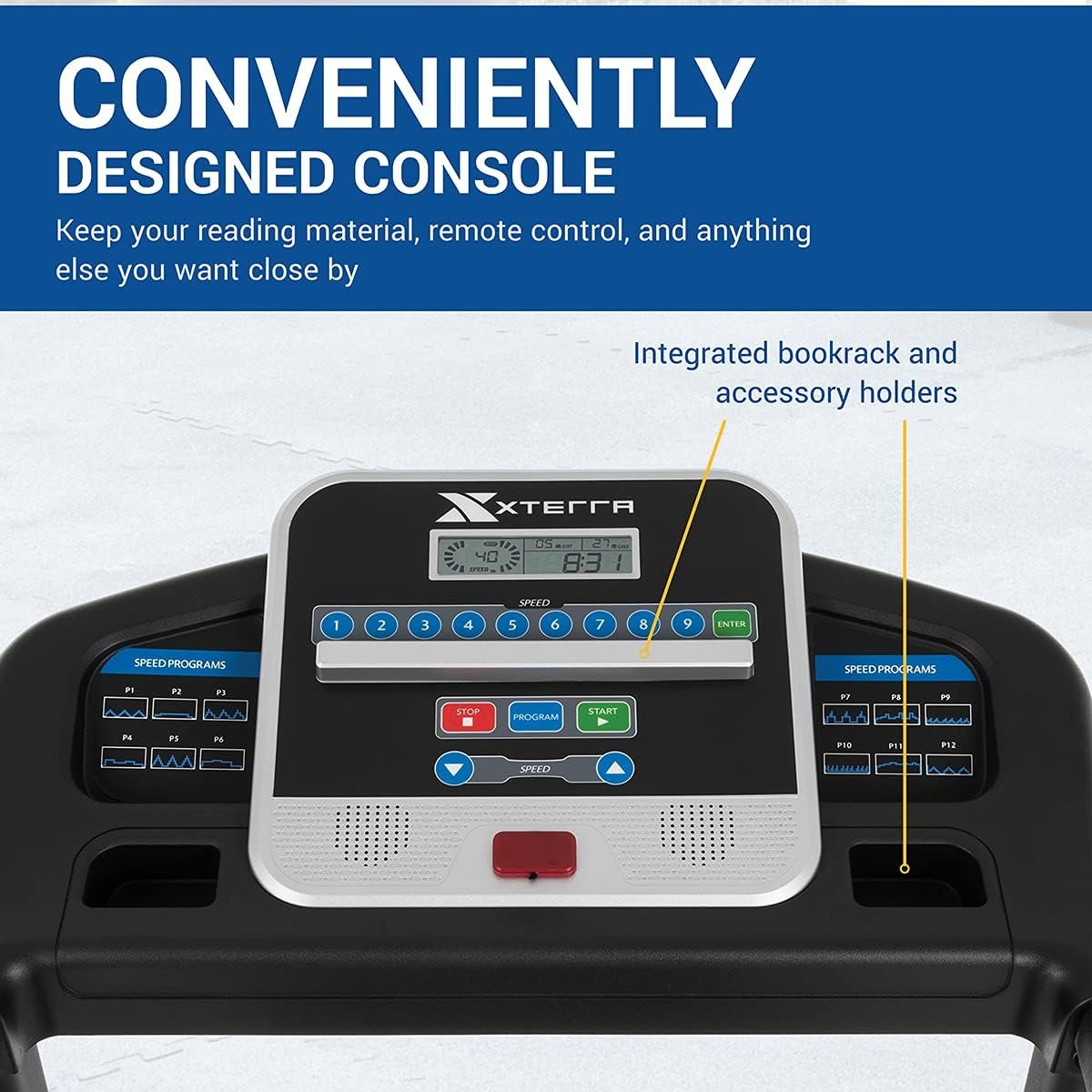 XTERRA Fitness Premium Folding Smart Treadmill, Compact Design, 250+ LB Weight Capacity, Powerful Motor, XTERRA+ Fitness App Included with Purchase - Image 6