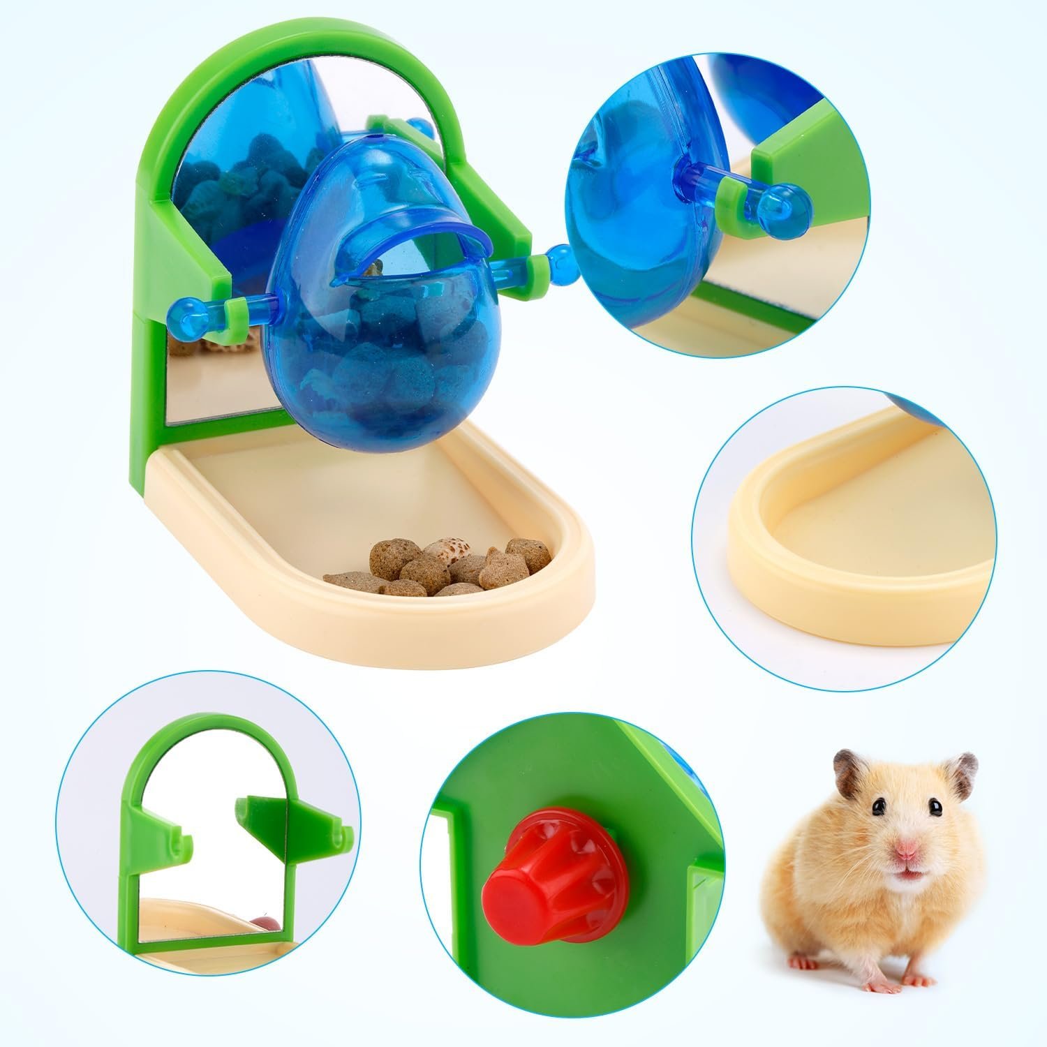 Rat Enrichment Toys, Rat Foraging Toys for Pet Rats Interactive Foraging Toys Intelligence Growth Rat Cage Puzzle Toy Treat Dispensing Slow Feeder for Rat Bird Parakeet Cockatiel Conure Rodent (Arch) - Image 5