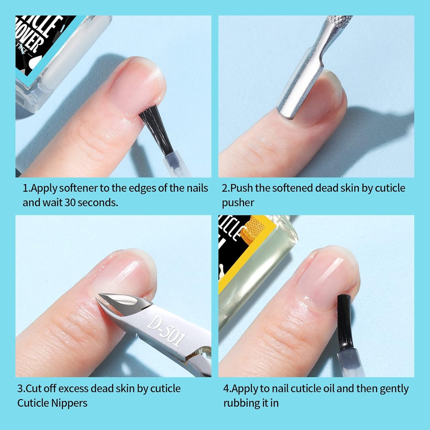 Teenitor Cuticle Care kit with Cuticle Remover and Cuticle Oil, Cuticle Softner and Cuticle Revitalizing Oil, Cuticle Remover Oil - Image 8