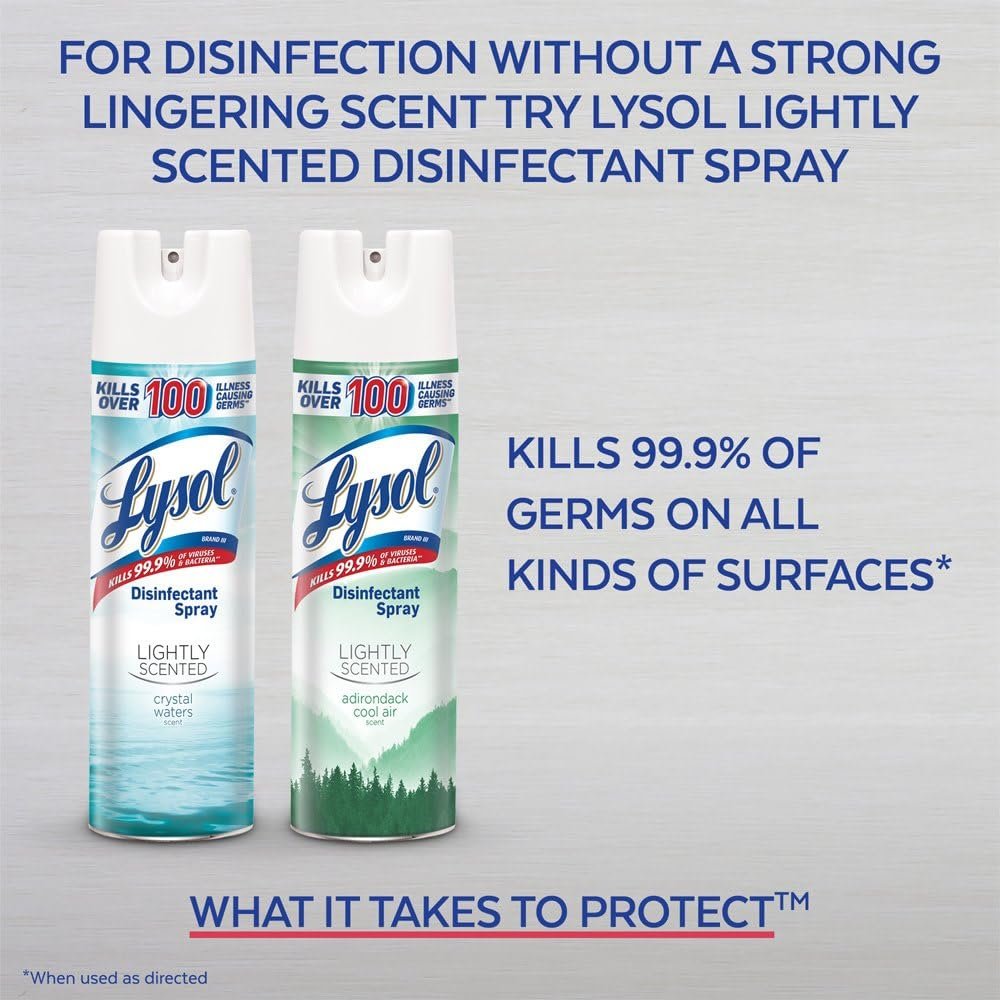 Lysol Disinfectant Spray, Spring Waterfall, 12.50-Ounce (Pack of 12) - Image 7
