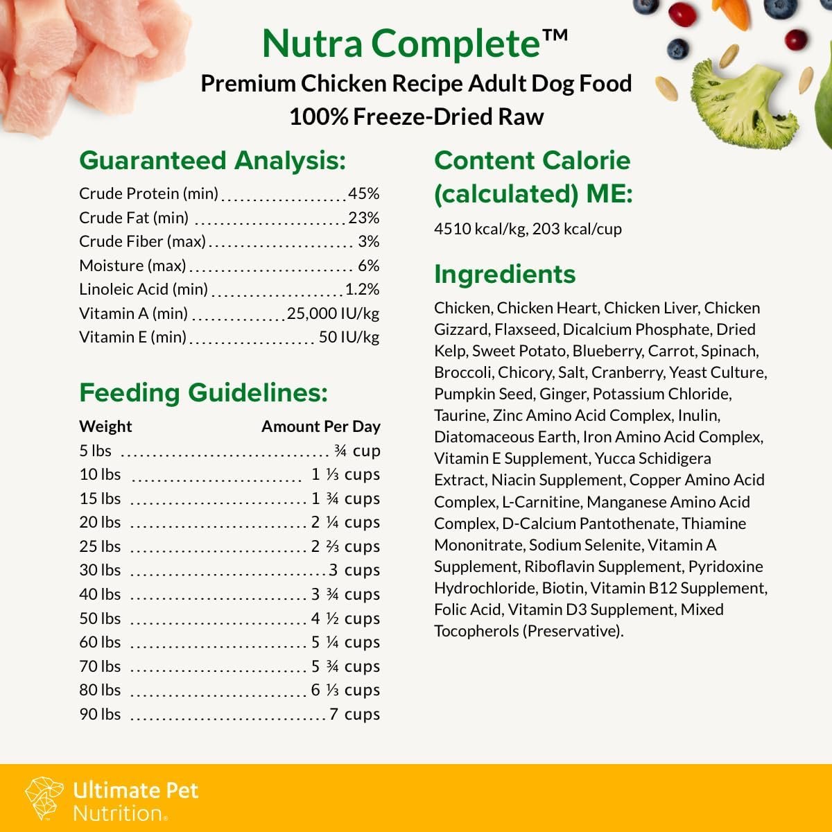 ULTIMATE PET NUTRITION Nutra Complete Raw Freeze Dried Dog Food, Veterinarian Formulated with Antioxidants, Prebiotics & Amino Acids, 5oz Flavor Bundle - Image 4